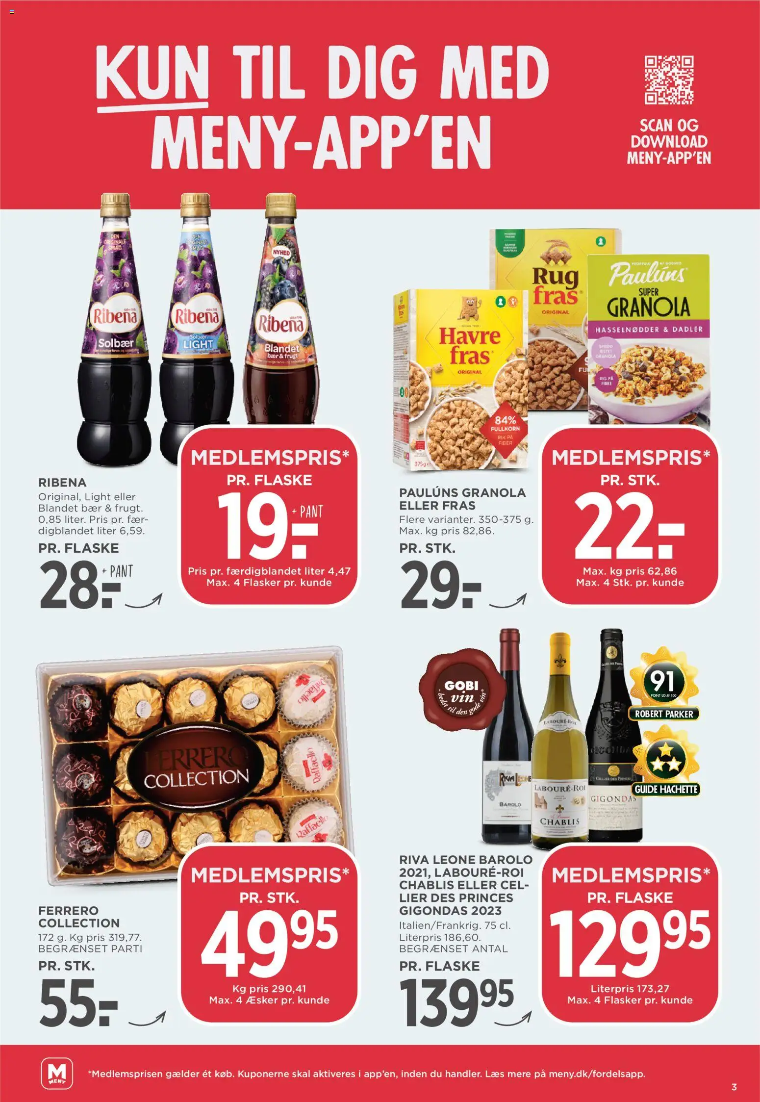 Meny tilbudsavis – gyldig fra 19.06.2026 | Side: 3 | Produkter: Hasselnødder, Solbær, Dadler