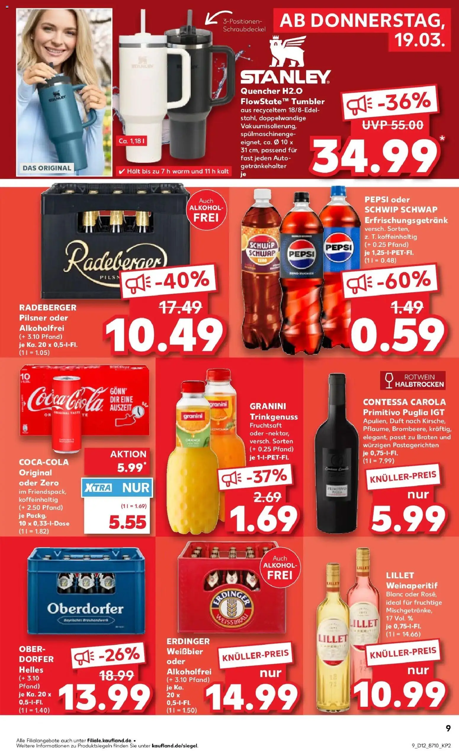 Kaufland Prospekt Alsdorf	 – gültig ab 19.03.2026 | Seite: 9 | Produkte: Weißbier, Lillet, Pepsi, Fruchtsaft