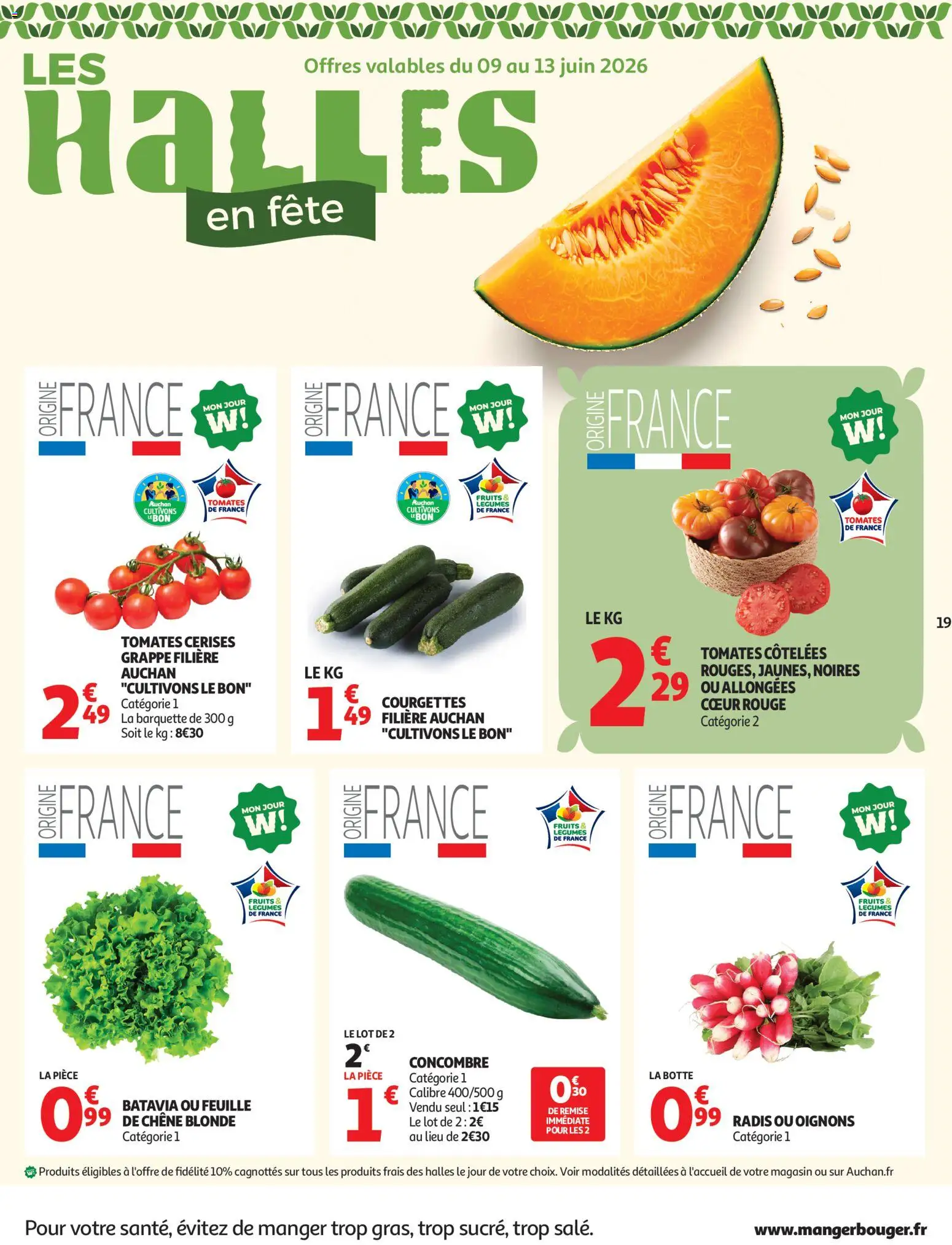 {H1} | Page: 23 | Produits: Concombre, Cerises, Radis, Tomates
