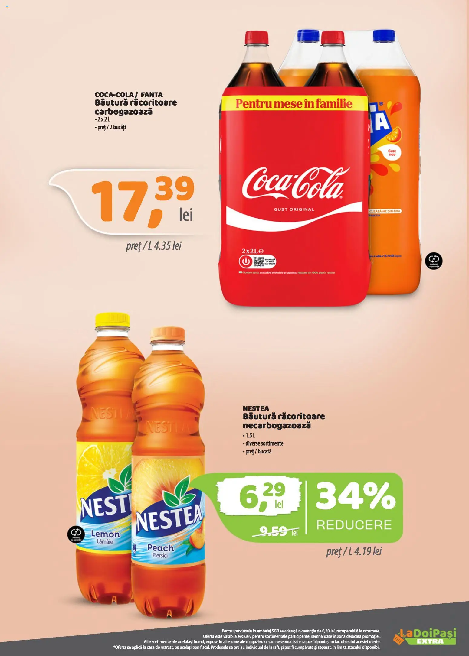Noul catalog LaDoiPași – valabil de la 01.11.2026 | Pagină: 12 | Produse: Aplică, Bautura racoritoare, Fanta, Piersici