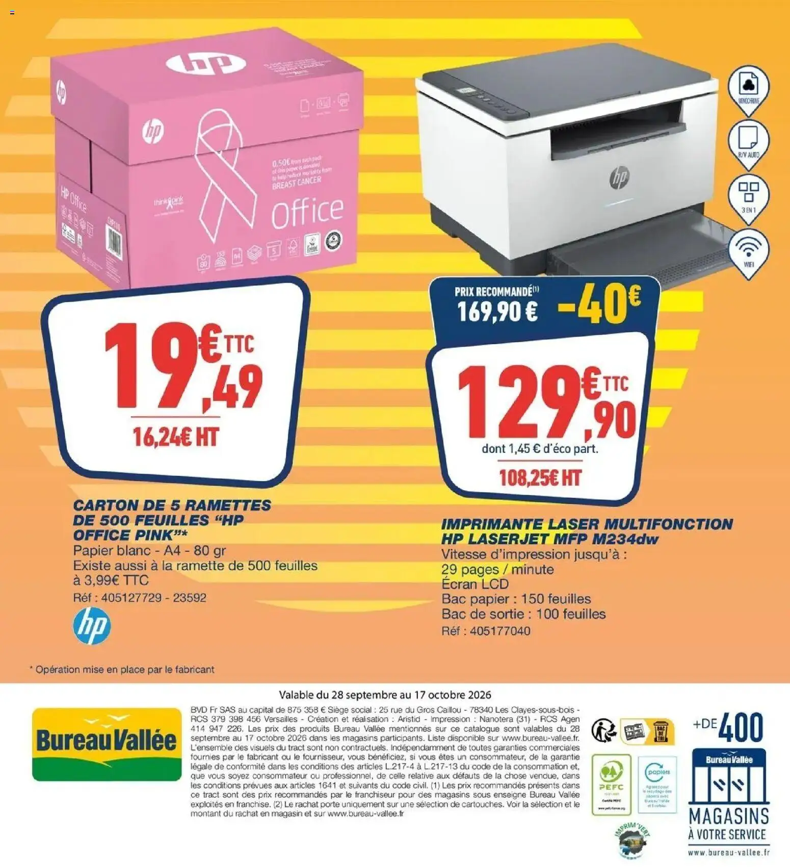 Bureau Vallée - Des prix bas qui en jettent à partir du 28/09/2026 - promo en ligne | Page: 8 | Produits: Imprimante, Impression, Imprimante laser, Papier blanc