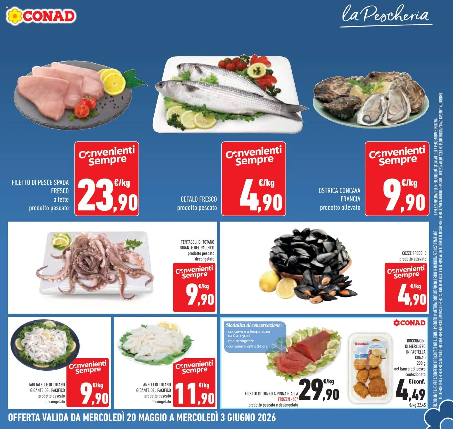 Volantino Conad del 20.05.2026 | Pagina: 17 | Prodotti: Pesce, Merluzzo, Tonno, Totano