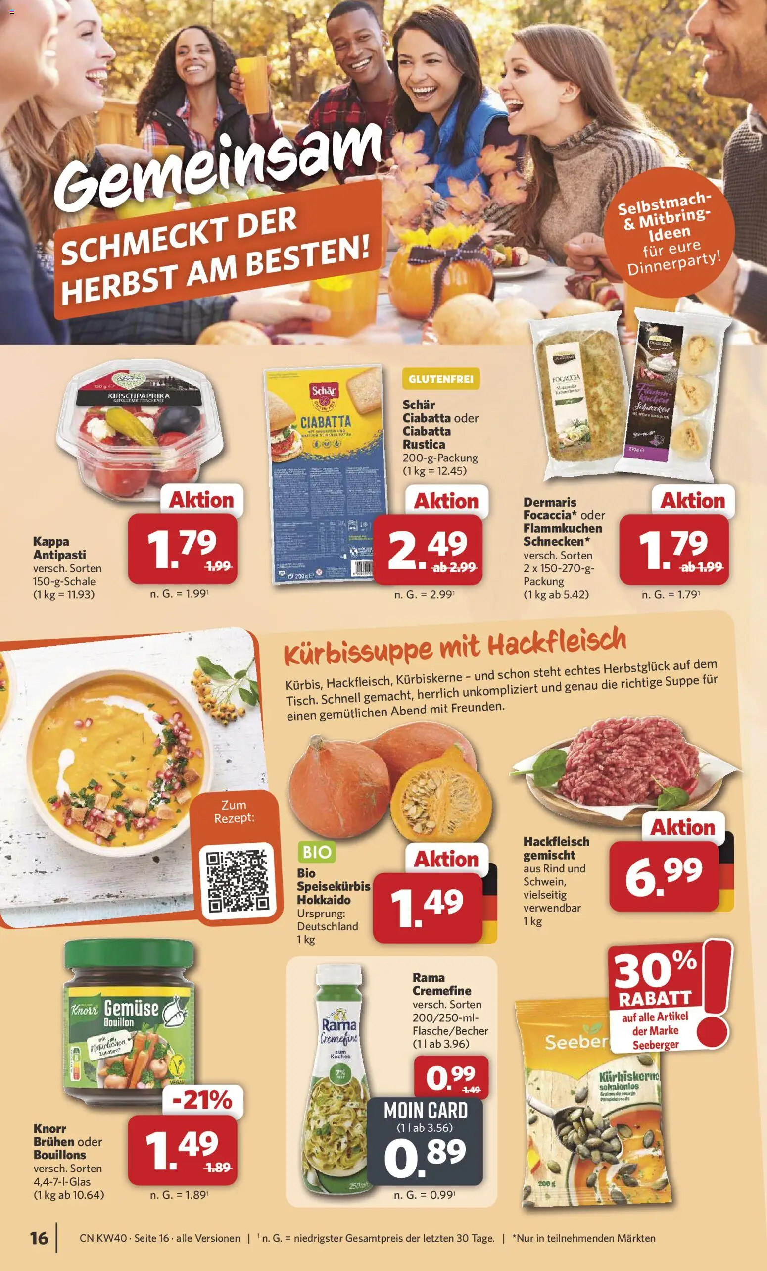 Combi Prospekt – gültig ab 28.09.2026 | Seite: 16 | Produkte: Rama, Rama cremefine, Knorr, Gemüse