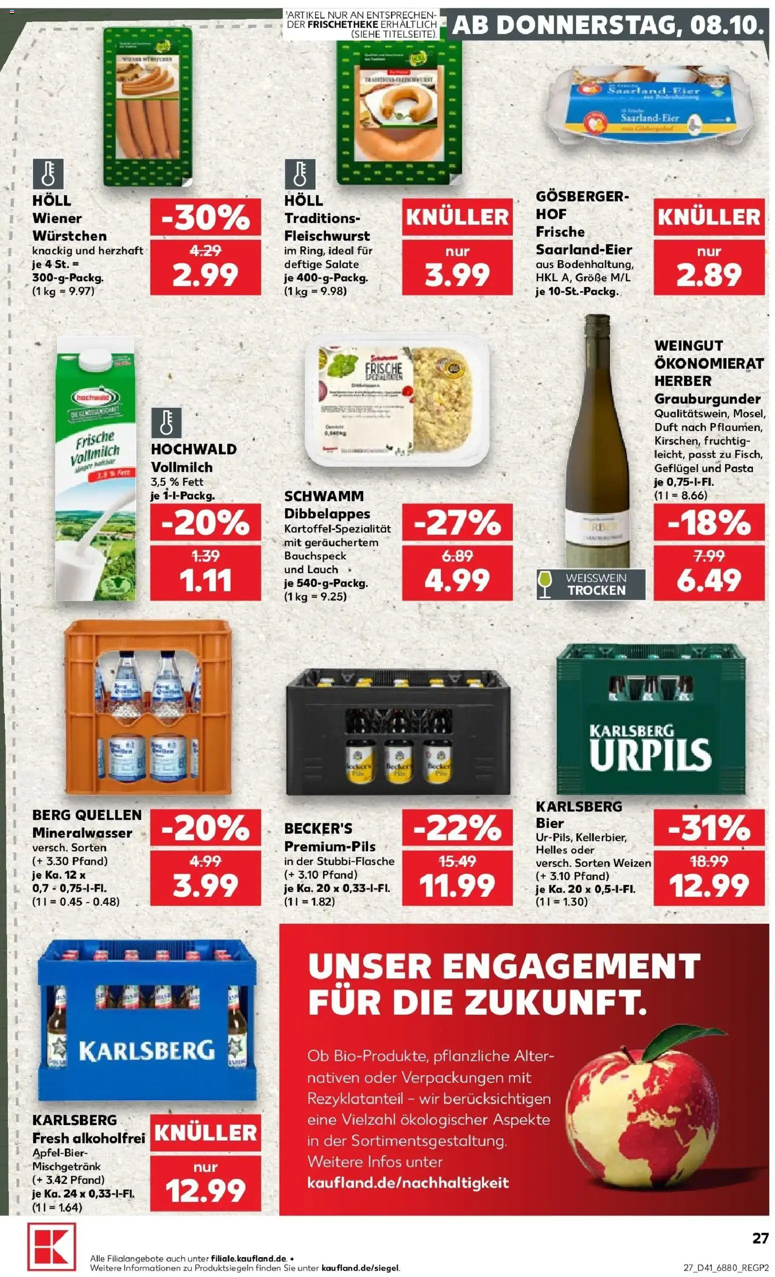 Prospekt Kaufland ab 05.10.2026 » Angebote Online zum Blättern | Seite: 37 | Produkte: Bier, Weißwein, Duft, Lauch