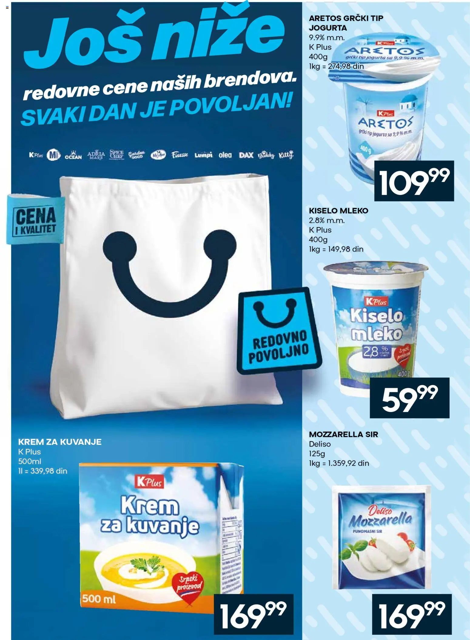 Mercator katalog - važi od 31.08.2026 | Strana: 8 | Proizvode: Kiselo mleko, So, Sir, Krem