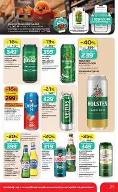 Auchan akciós újság - amely érvényes a következő dátumtól: 2026.06.25. | Oldal: 25 | Termékek: Heineken, Gösser, Sör, Eper