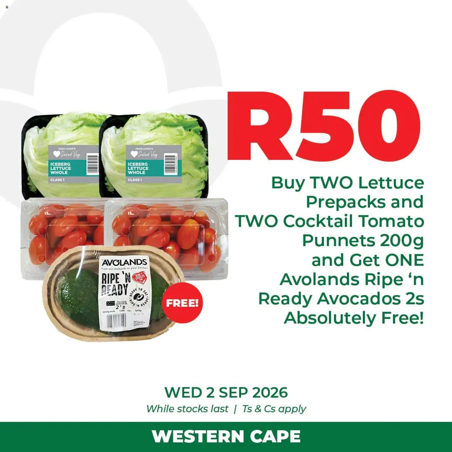 New Food Lover's Market catalogue – valid from 02/09/2026 | Page: 1 | Products: Salad, Avocados, Lettuce
