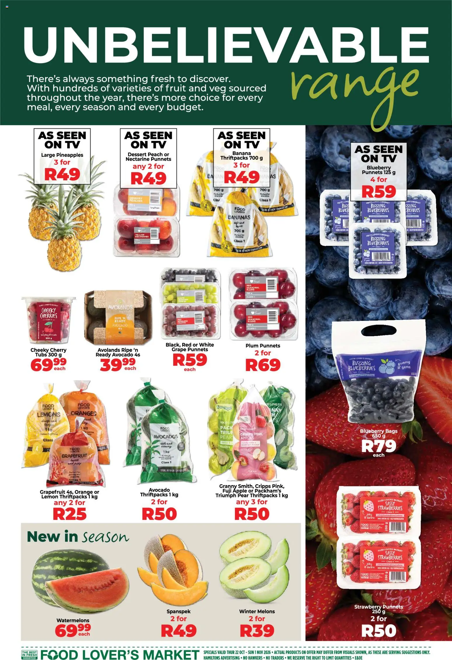 New Food Lover's Market catalogue – valid from 22/10/2026 | Page: 3 | Products: Avocado, Apples, Avocados, Fruit