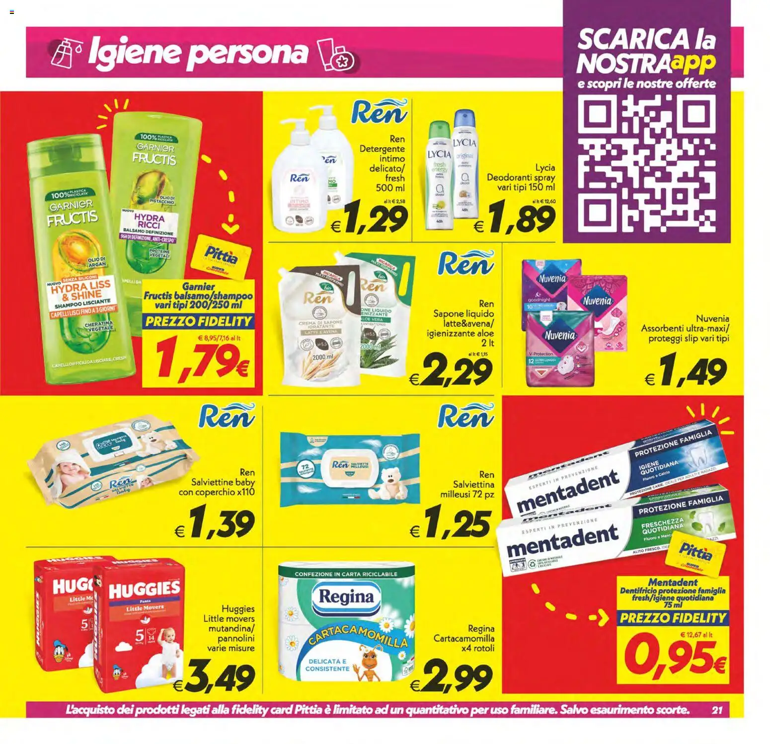 Volantino SuperConveniente del 22/09/2026 | Pagina: 21 | Prodotti: Balsamo, Pistacchio, Proteggi slip, Detergente
