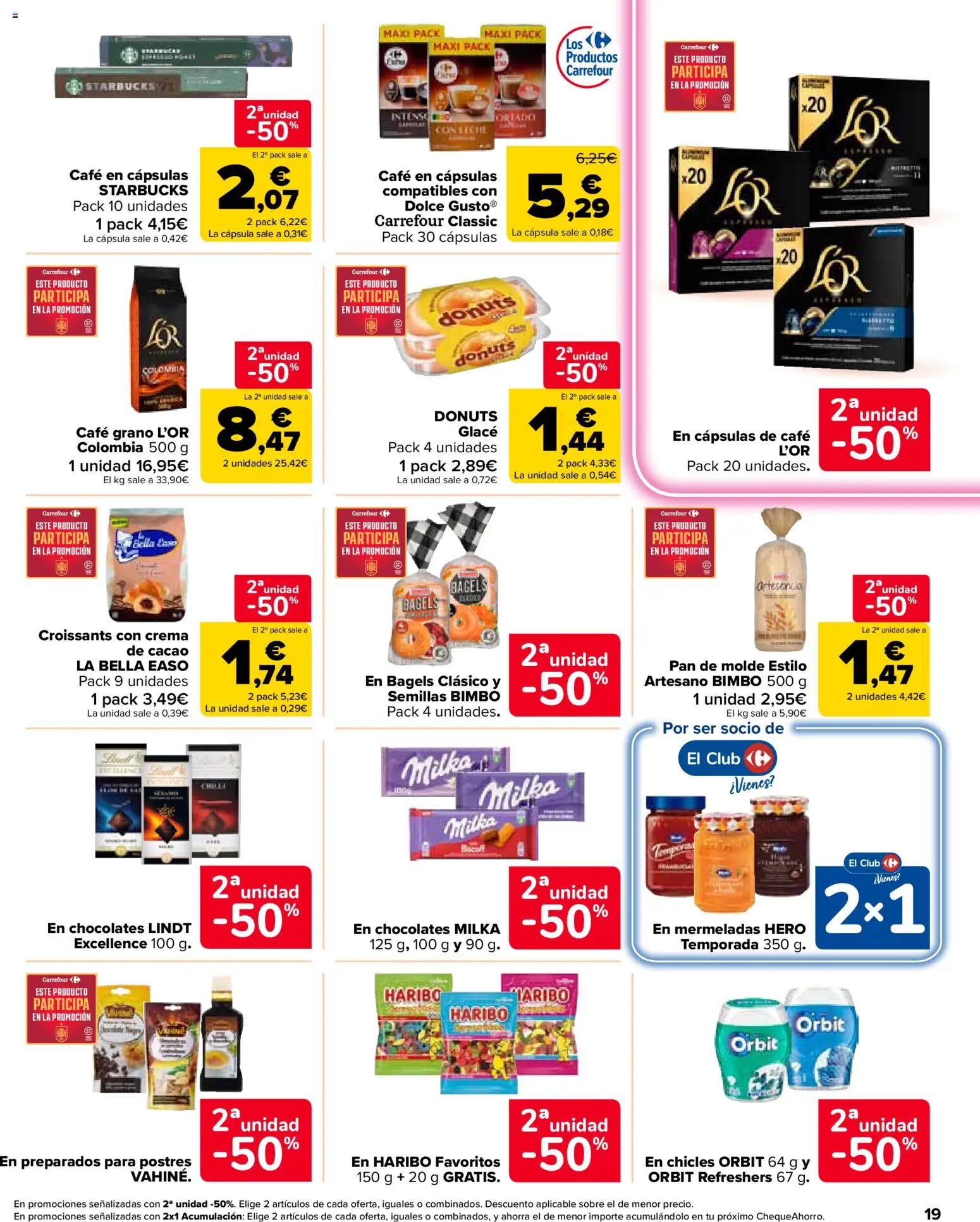 Carrefour Market folleto │ válido desde el 26.05.2026 | Página: 19 | Productos: Pan de molde, Café en cápsulas, Donuts, Φρυγανιές σικάλεως