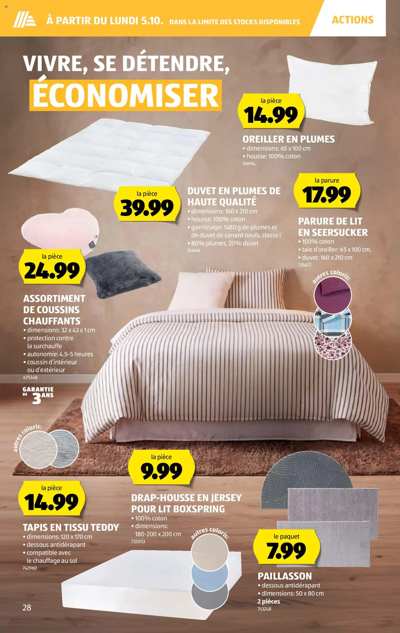 Aldi aktionen FR – gültig ab 01.10.2026 | Seite: 28 | Produkte: Dessous
