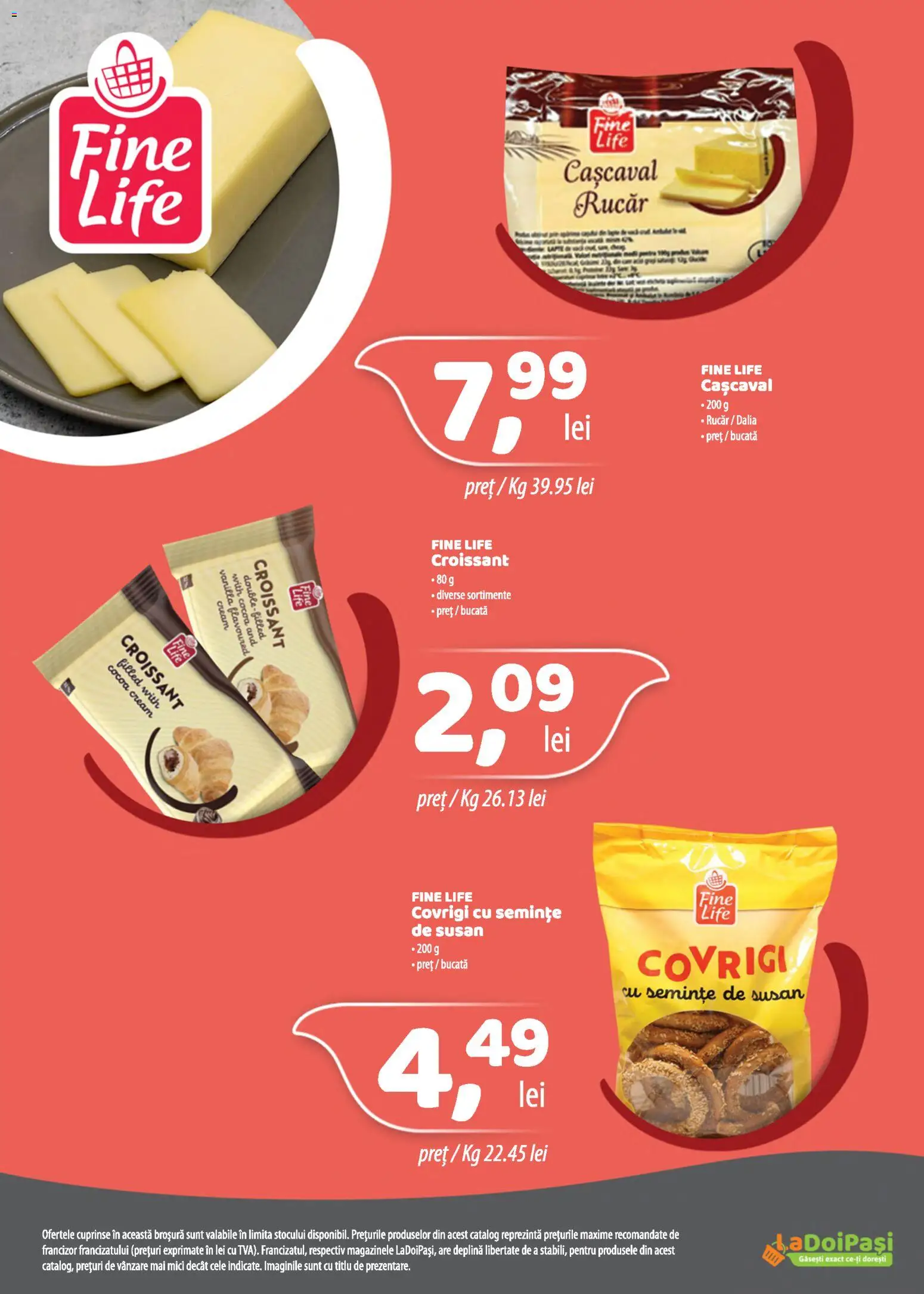 Noul catalog LaDoiPași – valabil de la 16.10.2026 | Pagină: 16 | Produse: Croissant, Cașcaval, Mici, Semințe