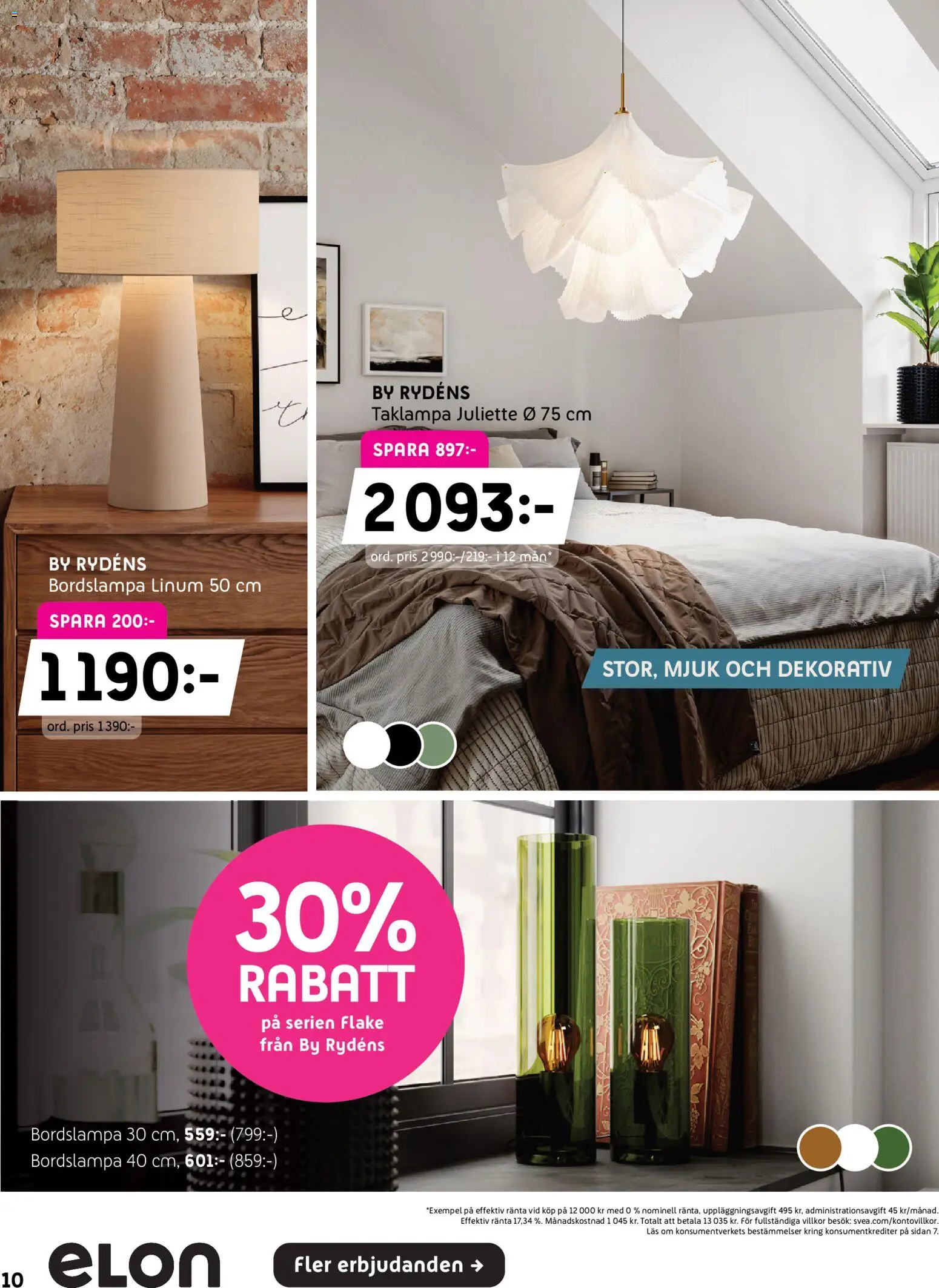 Elon reklamblad aktuell från 21/09/2026 | Sida: 10 | Produkter: Bordslampa, Taklampa