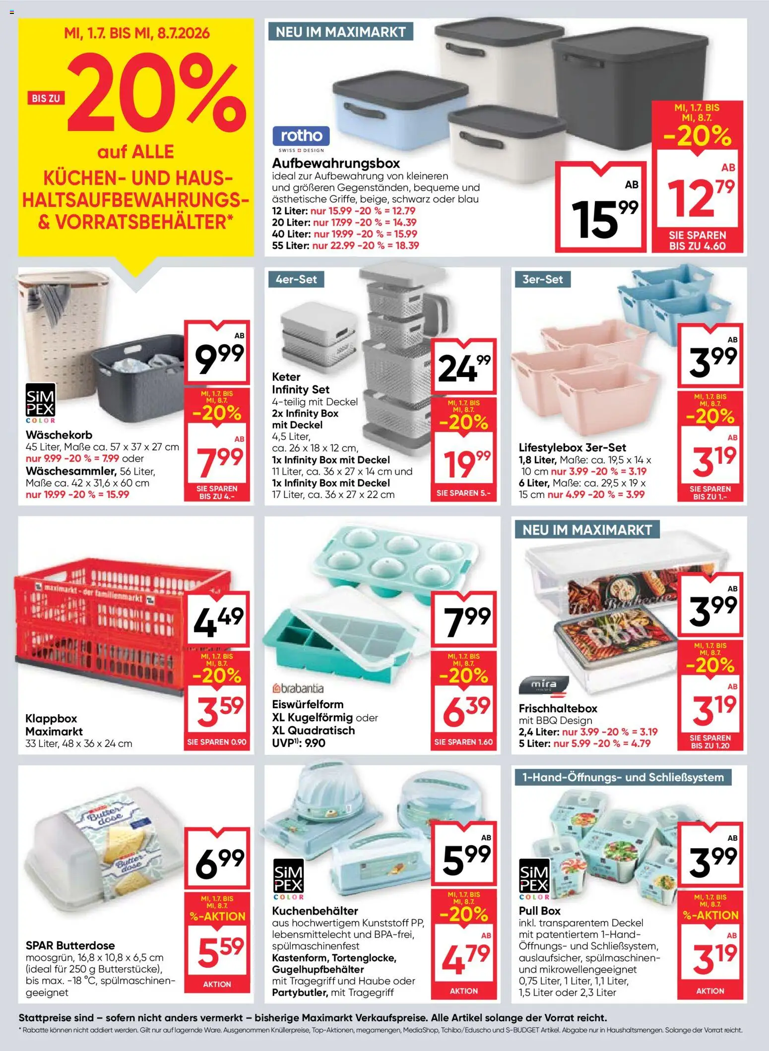 Maximarkt Flugblatt gültig ab 01.07.2026 | Seite: 16 | Produkte: Box, Butter