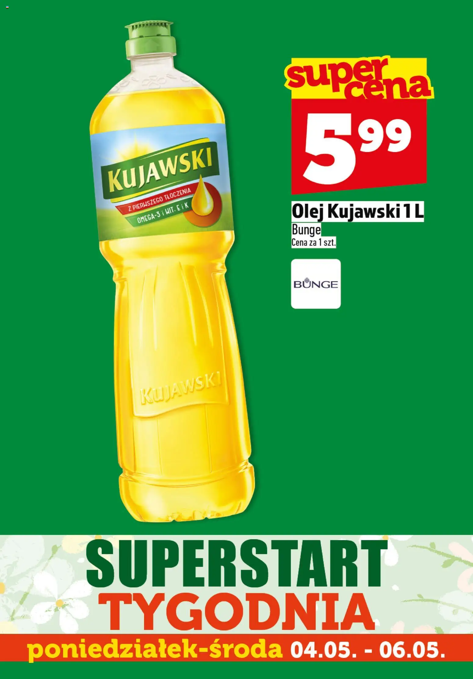 Topaz gazetka - Superstart tygodnia od 04.05.2026 | Strona: 4 | Produkty: Olej kujawski, Olej