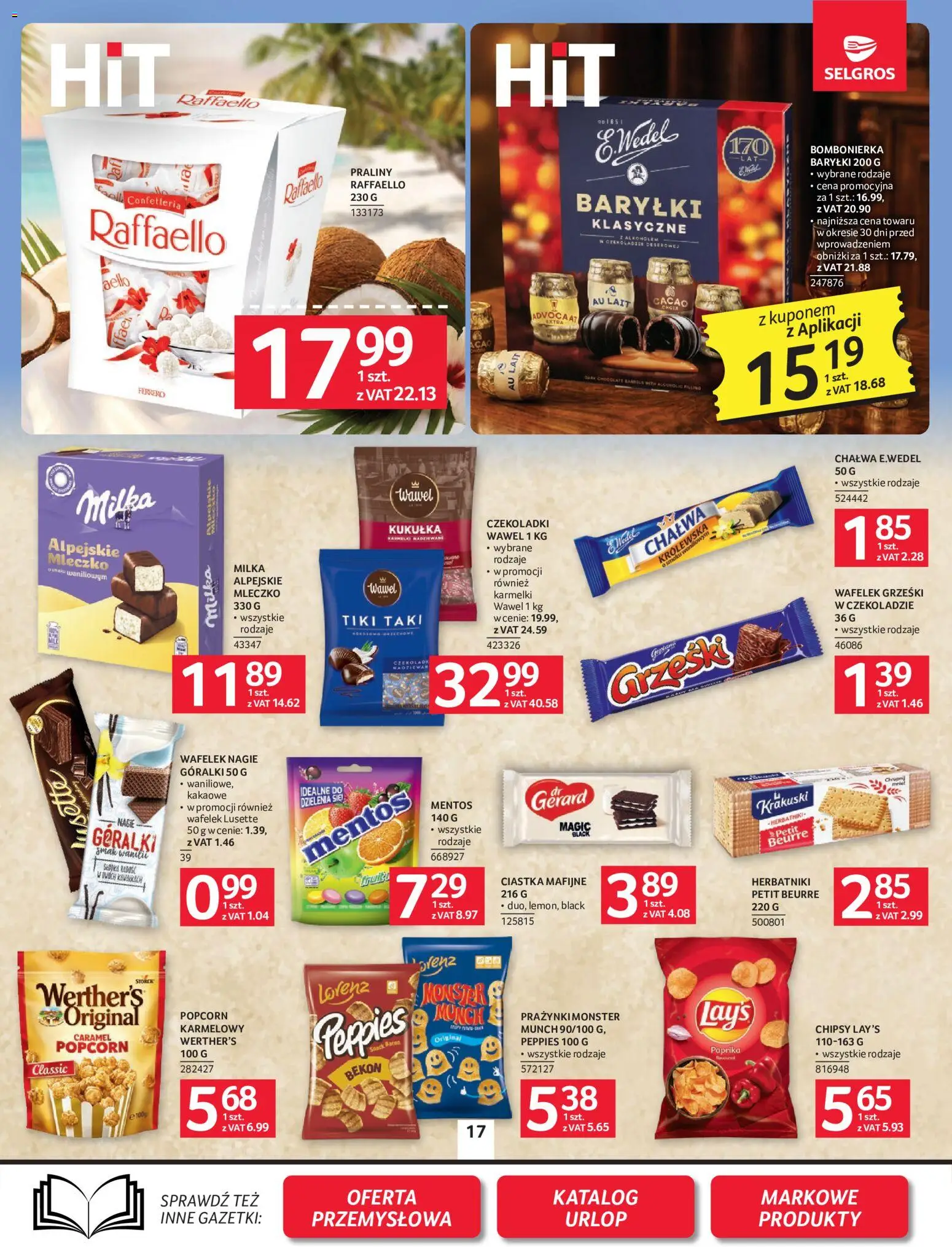 Selgros cash&carry gazetka od 18.06.2026 | Strona: 17 | Produkty: Praliny, Bekon, Bombonierka, Popcorn