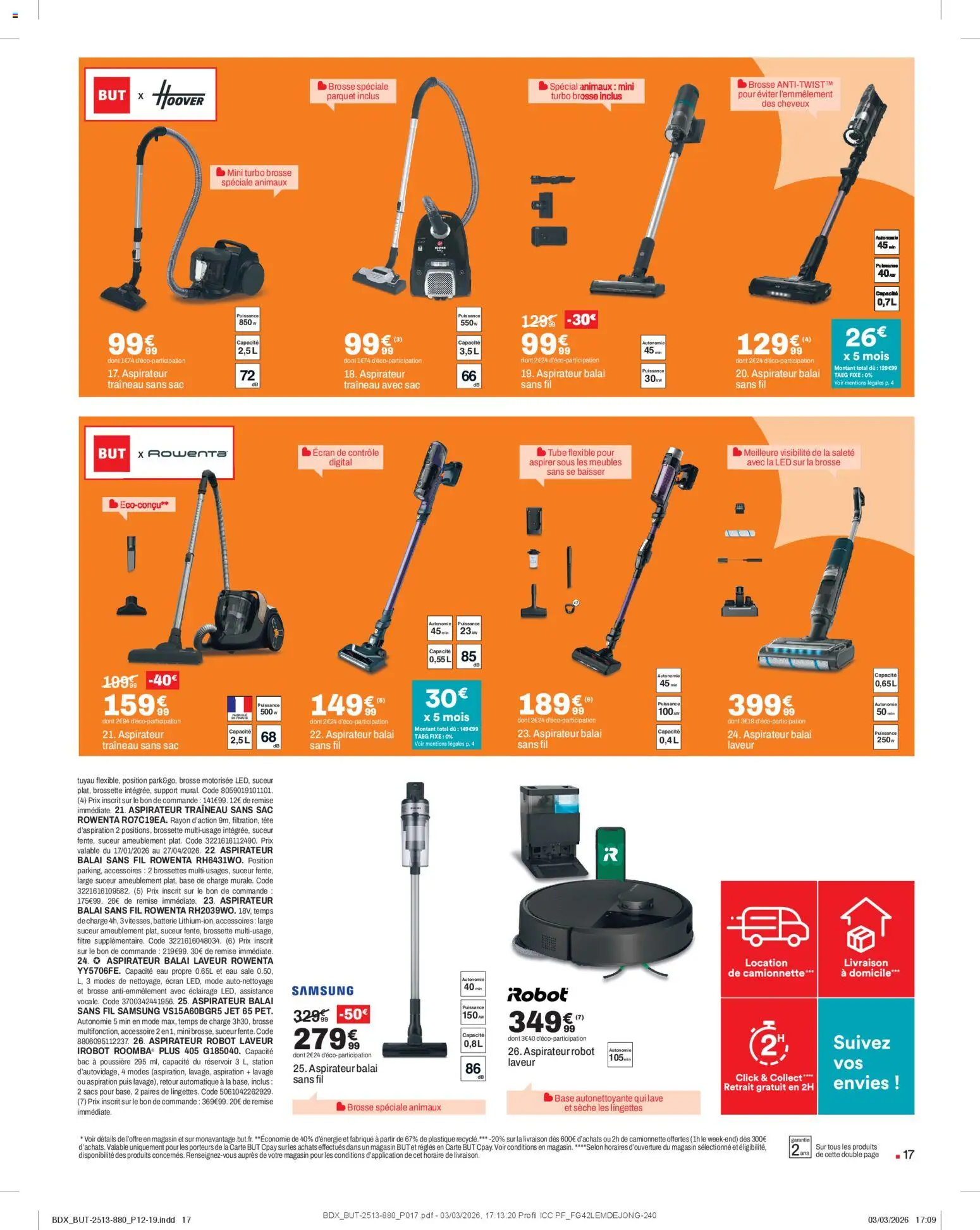 {H1} | Page: 17 | Produits: Filtre, Aspirateur balai sans fil, Batterie, Aspirateur robot