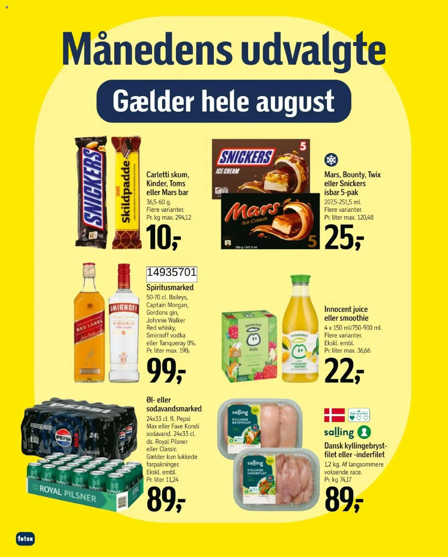 Føtex tilbudsavis – gyldig fra 31/07/2026 | Side: 6 | Produkter: Juice, Vodka, Faxe Kondi, Pepsi