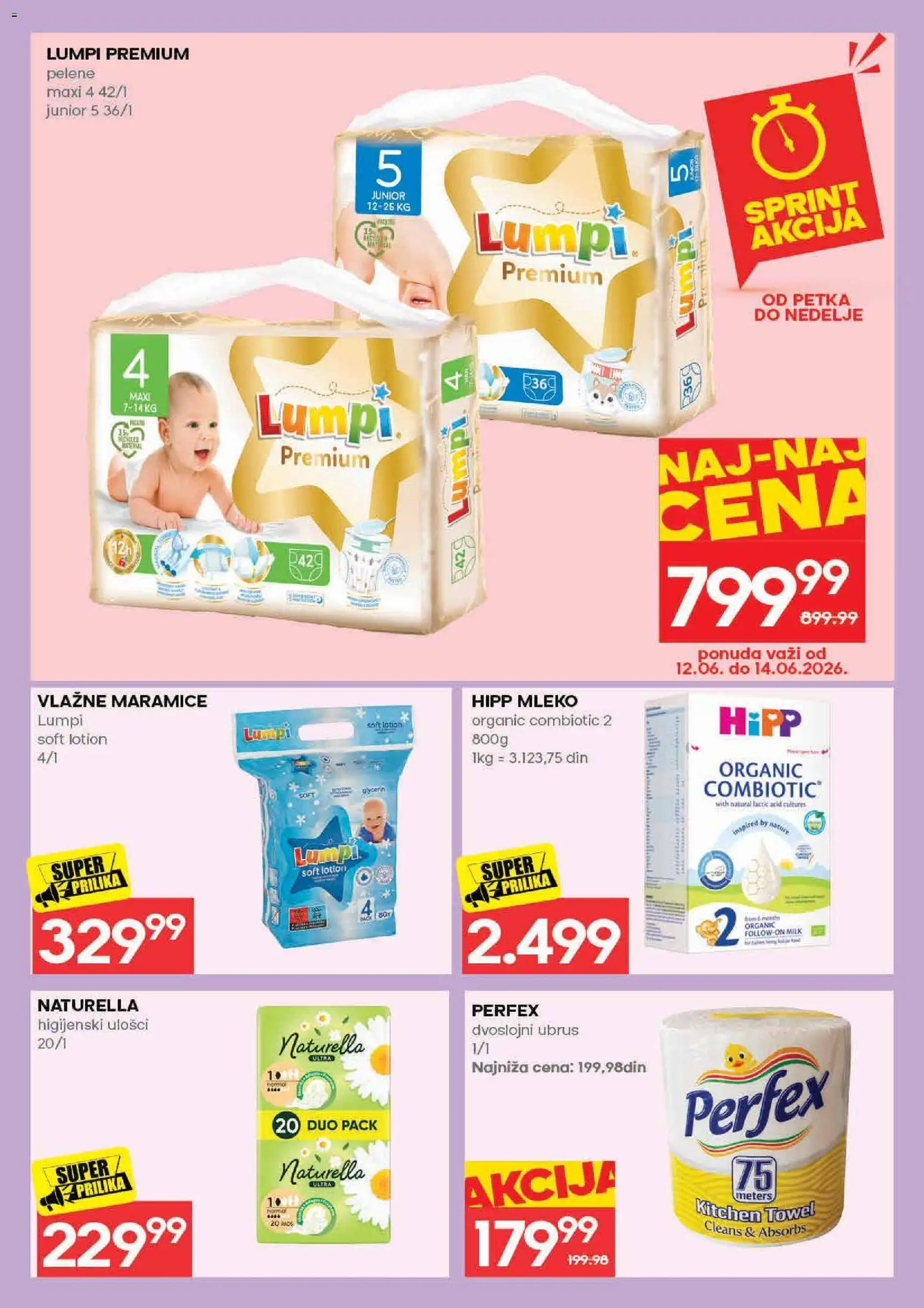 Roda katalog - važi od 11.06.2026 | Strana: 29 | Proizvode: Higijenski ulošci, Mleko, Vlažne maramice, Pelene
