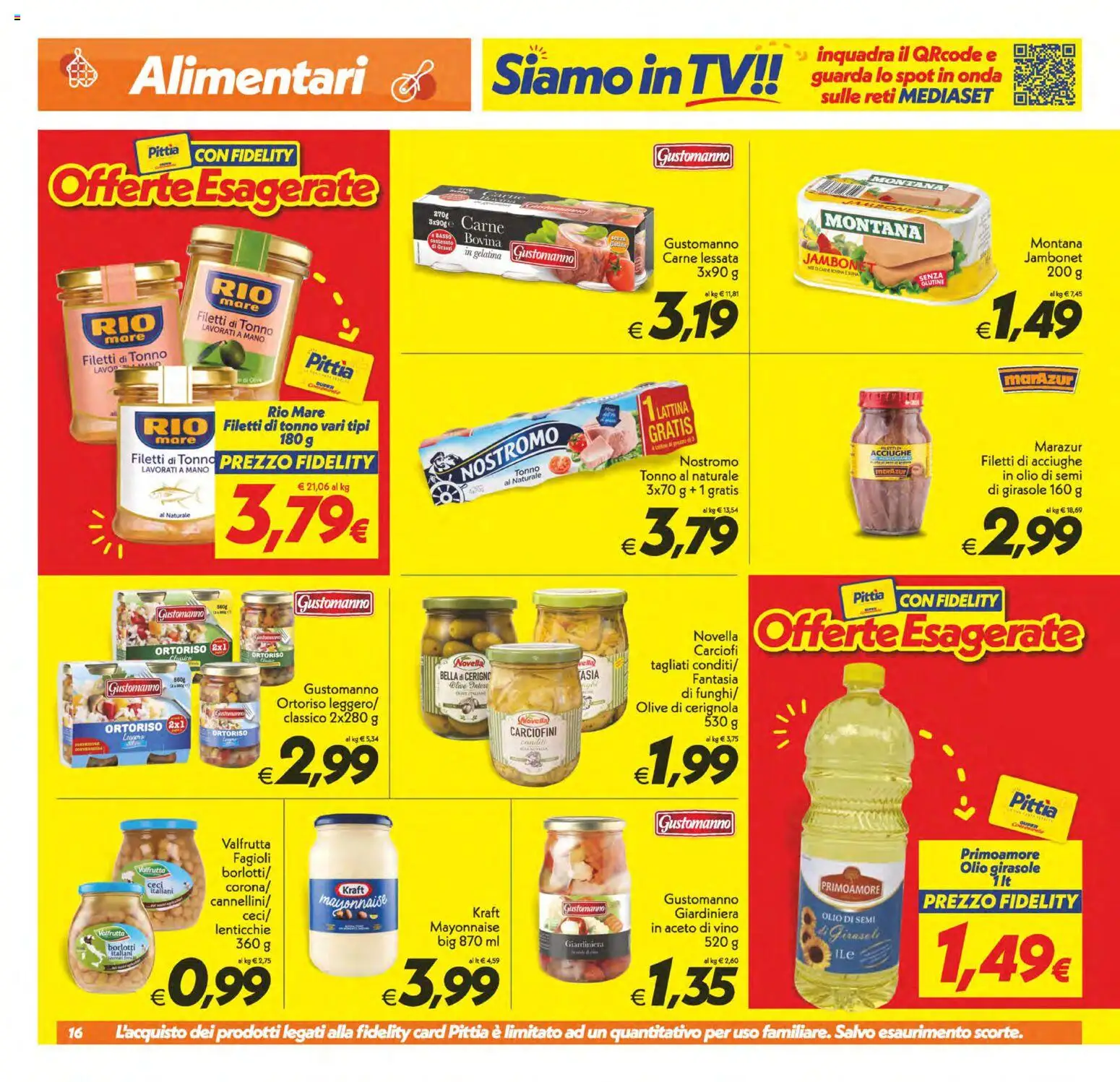 Volantino SuperConveniente del 09.06.2026 | Pagina: 16 | Prodotti: Ceci, Olio, Tonno, Tonno al naturale
