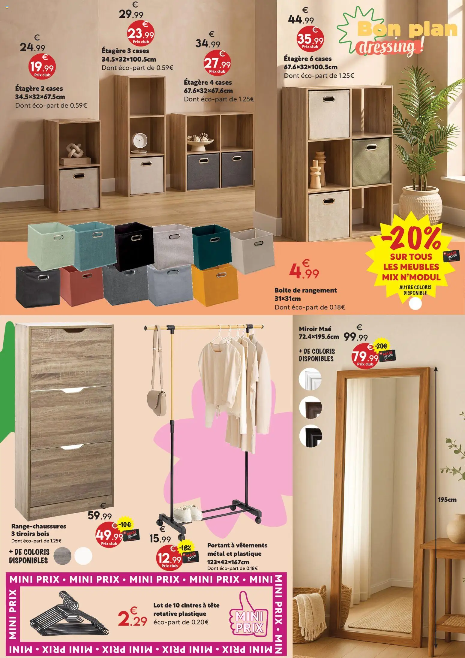 {H1} | Page: 14 | Produits: Étagère, Miroir, Portant a vêtements, Boîte de rangement