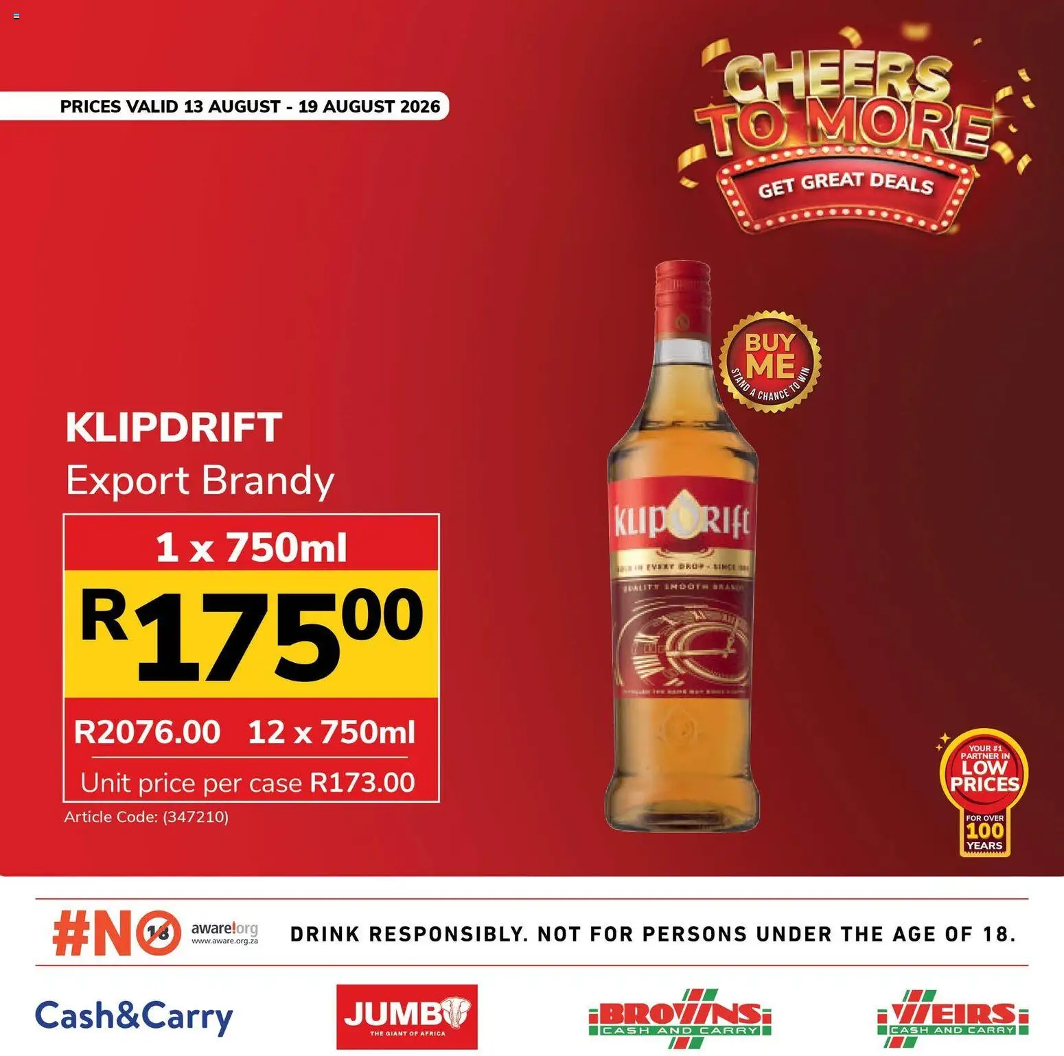 New Jumbo catalogue – valid from 13/08/2026 | Page: 1 | Products: Case, Brandy