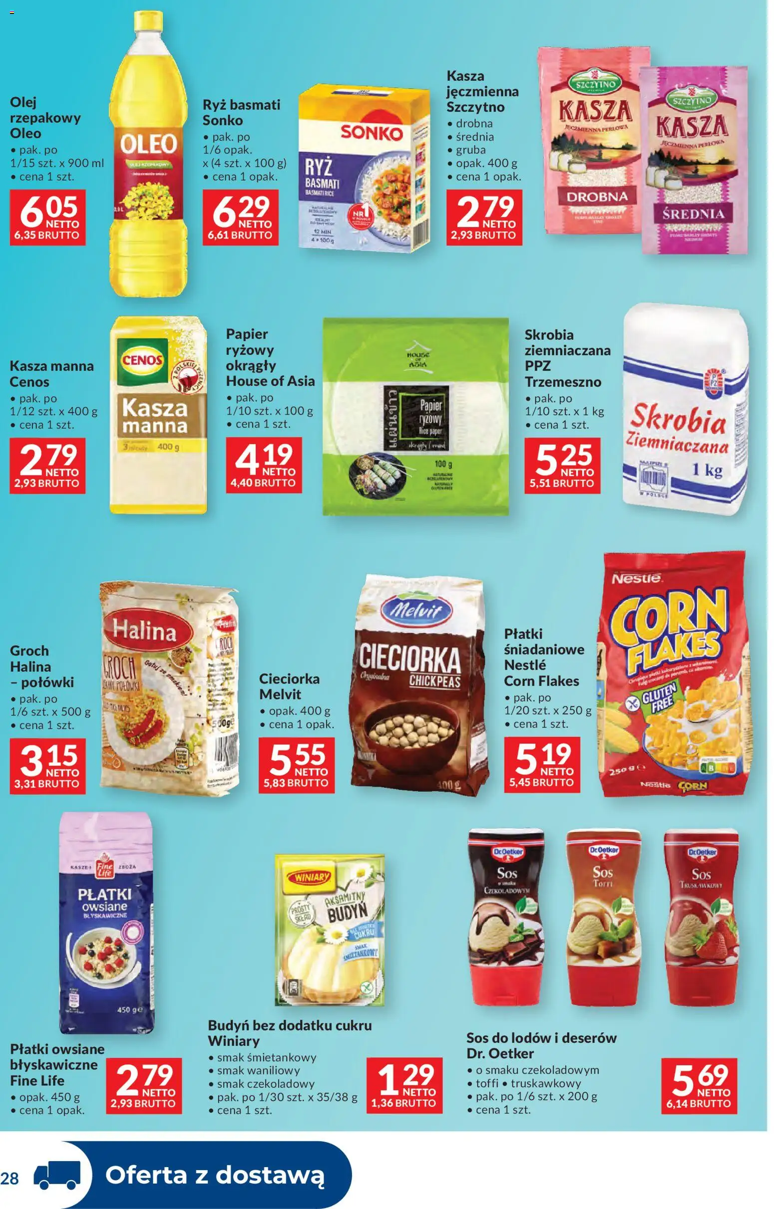 Makro gazetka - Dystrybucja do sklepów od 07.07.2026 | Strona: 28 | Produkty: Kasza, Kasza manna, Ryż, Corn Flakes