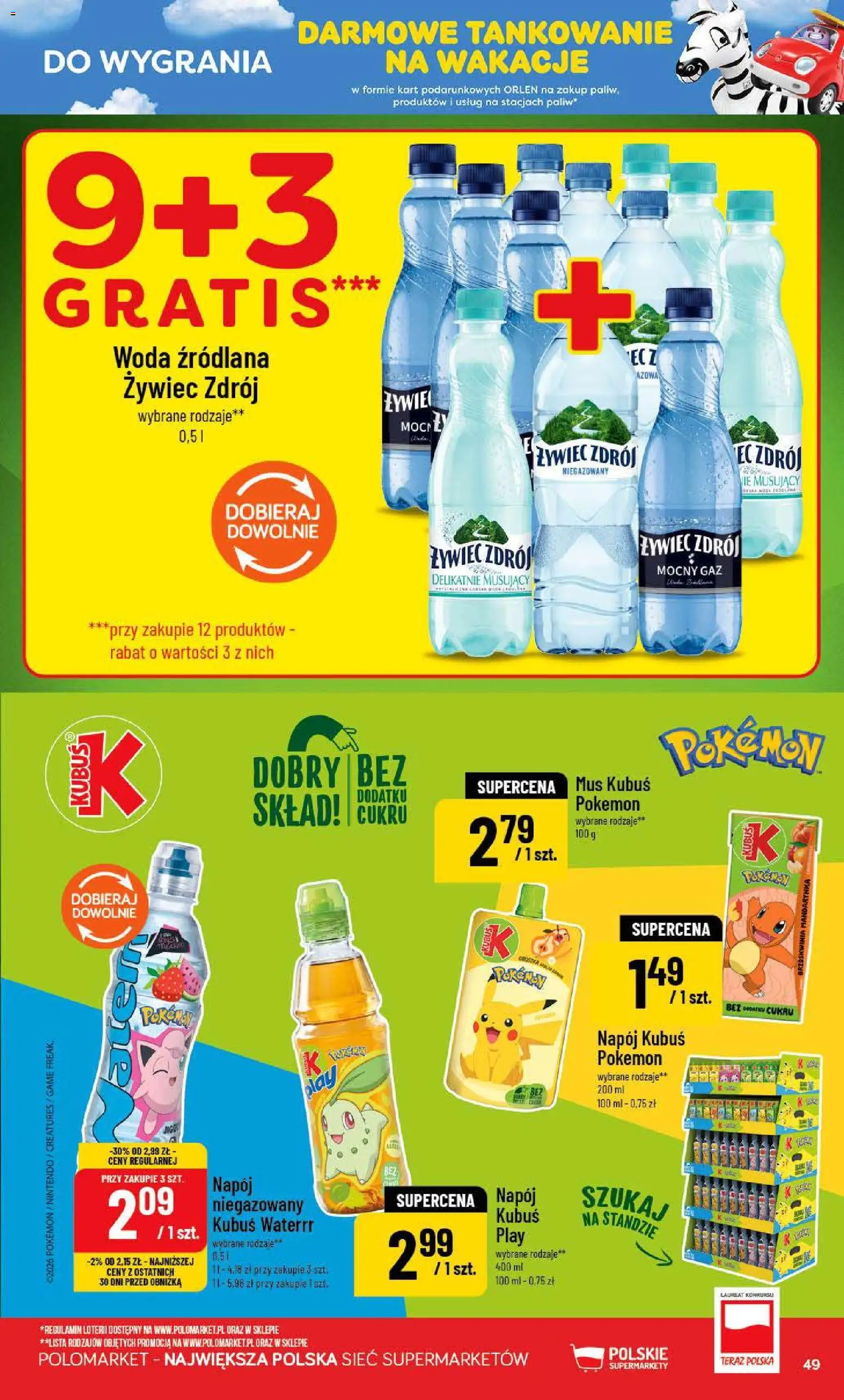 POLOmarket gazetka od 15.07.2026 | Strona: 49 | Produkty: Brzoskwinia, Woda źródlana, Woda