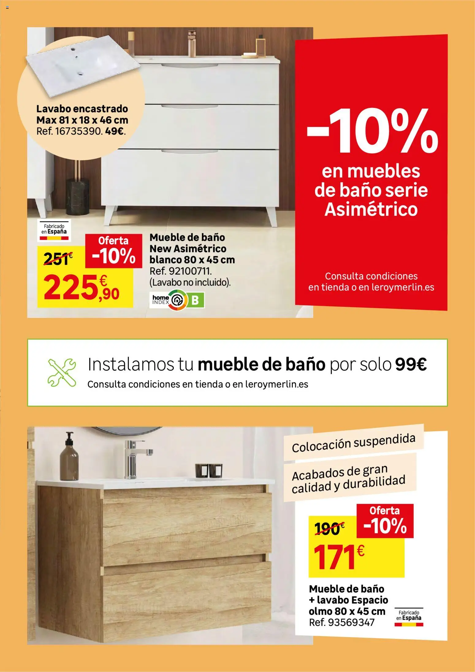 Leroy Merlin catálogo │ válido desde el 21/07/2026 | Página: 27 | Productos: Muebles, Lavabo, Baño