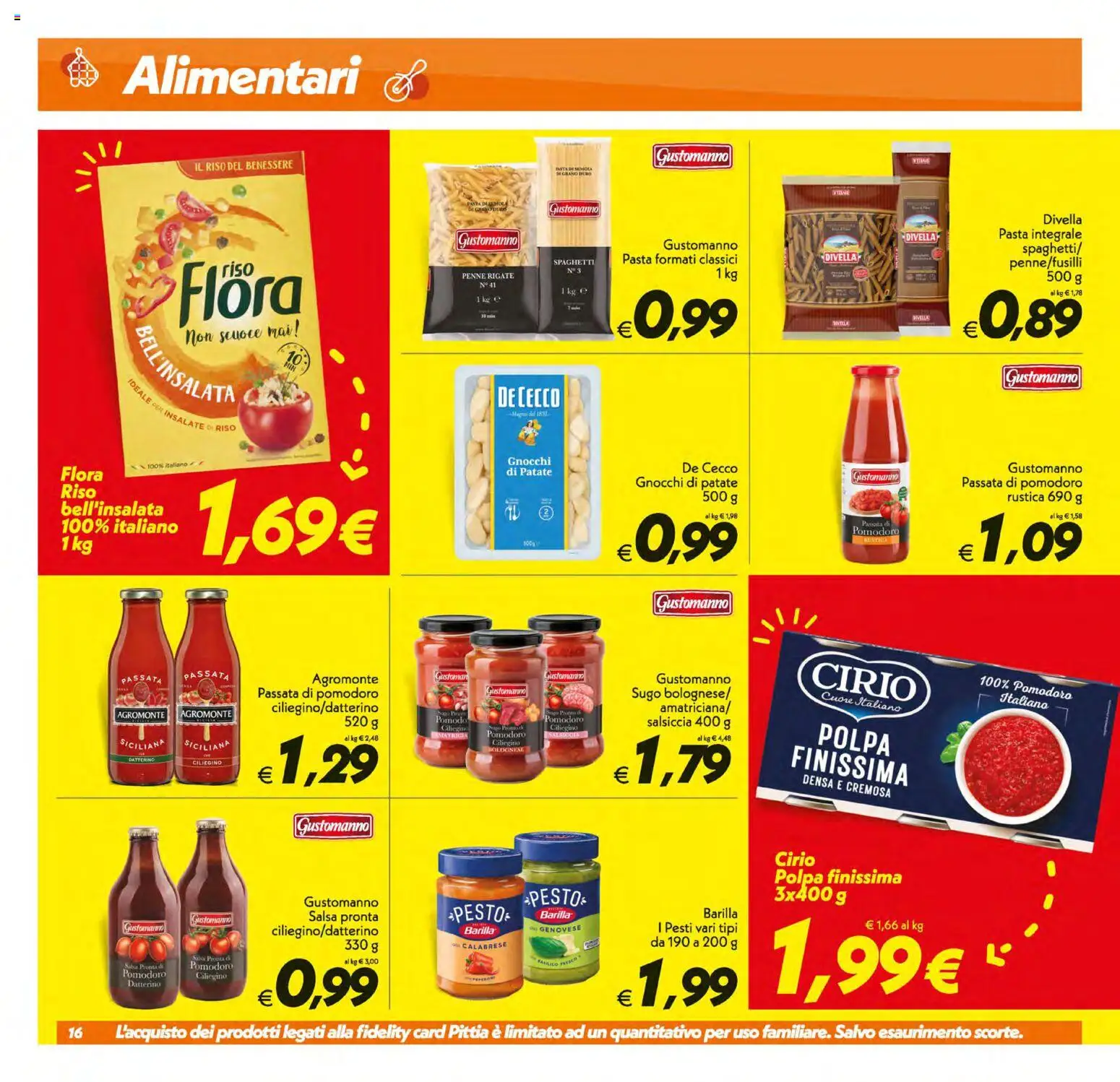 Volantino SuperConveniente del 21/08/2026 | Pagina: 16 | Prodotti: Patate, Salsiccia, Pasta, Passata di pomodoro