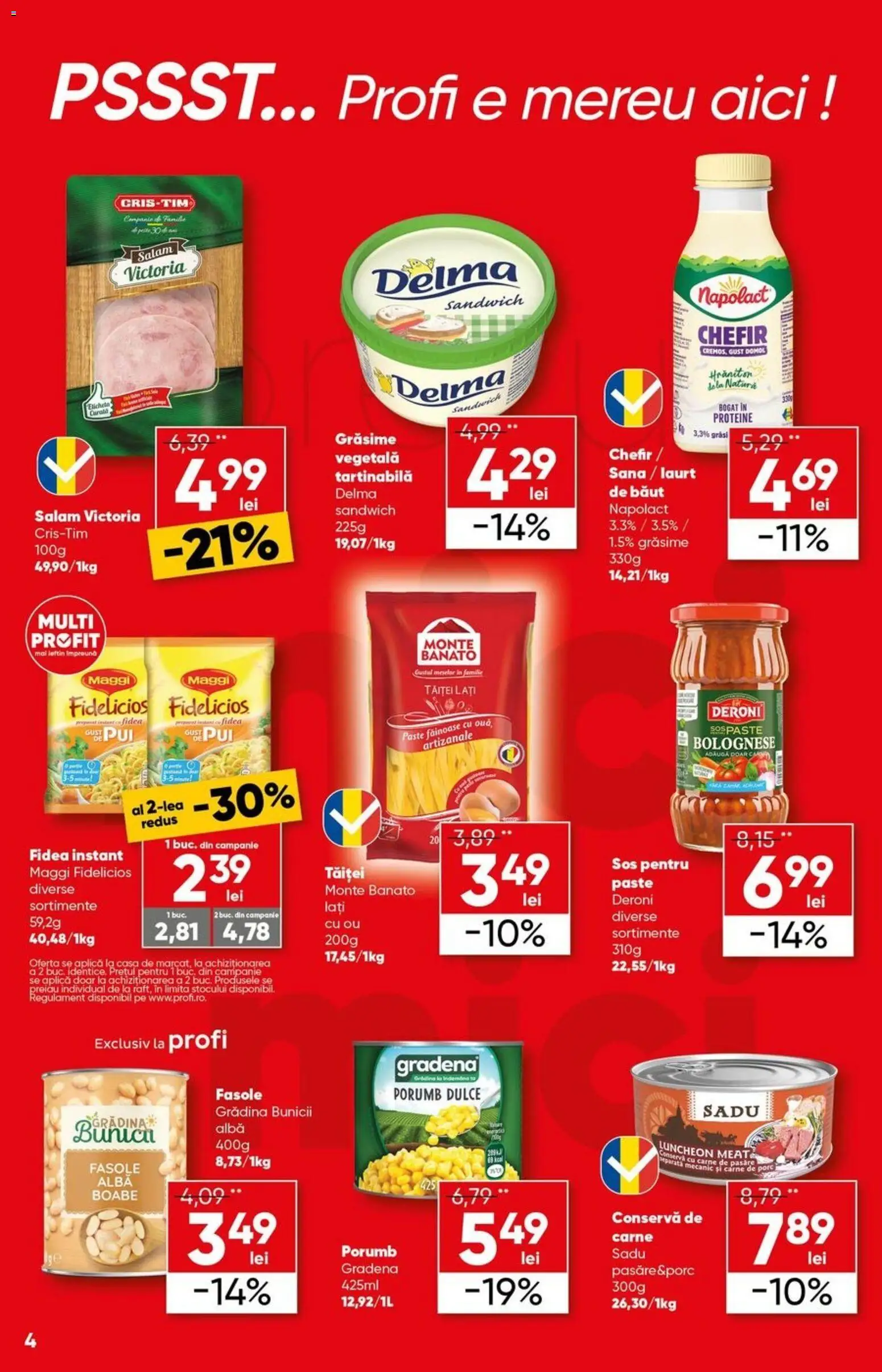 Noul catalog Profi – valabil de la 15.04.2026 | Pagină: 4 | Produse: Masaüstü kılıfı, Ouă, Salam, Carne De Porc