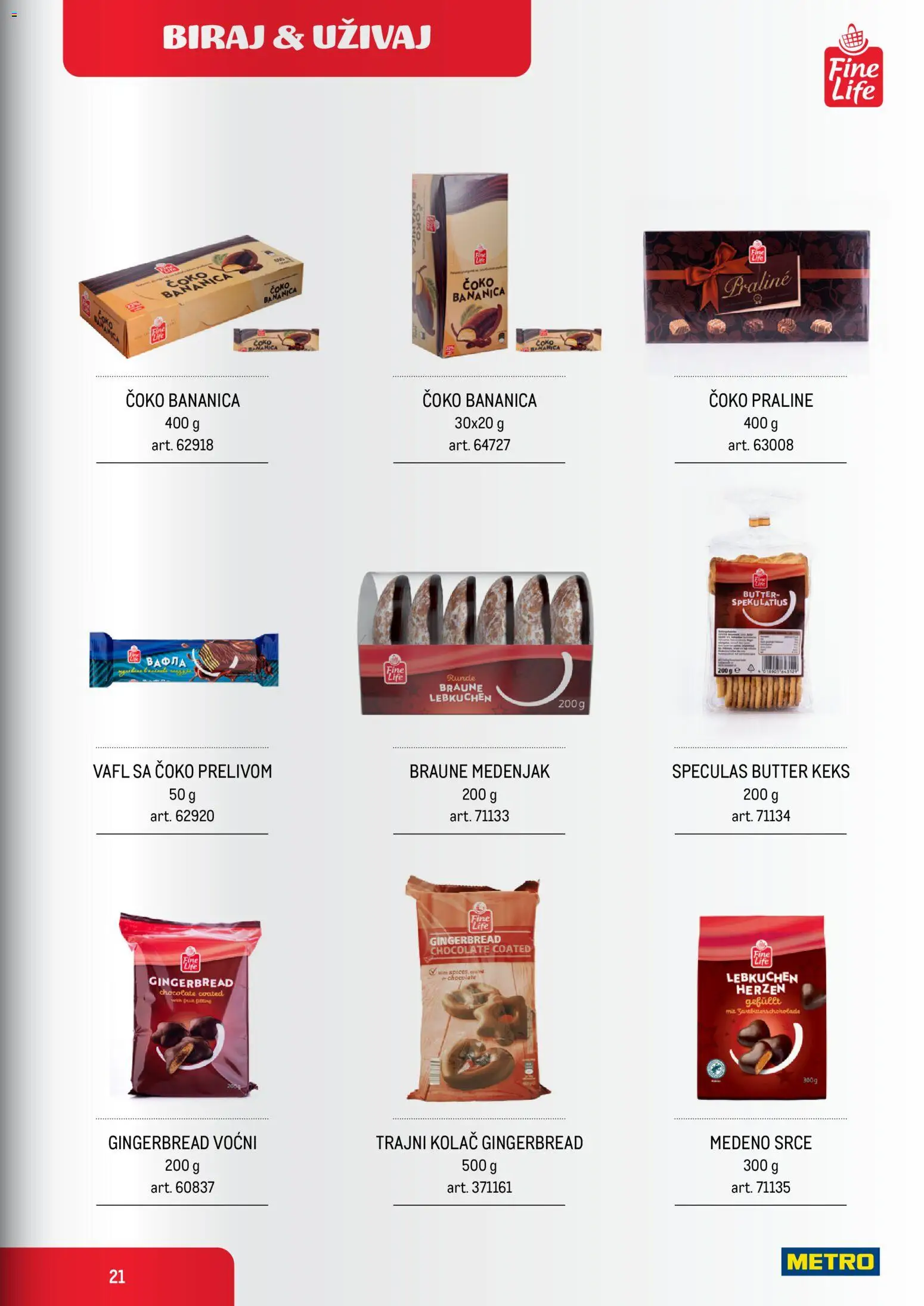 Metro katalog - važi od 01.06.2026 | Strana: 21 | Proizvode: Keks, Kolač, Praline