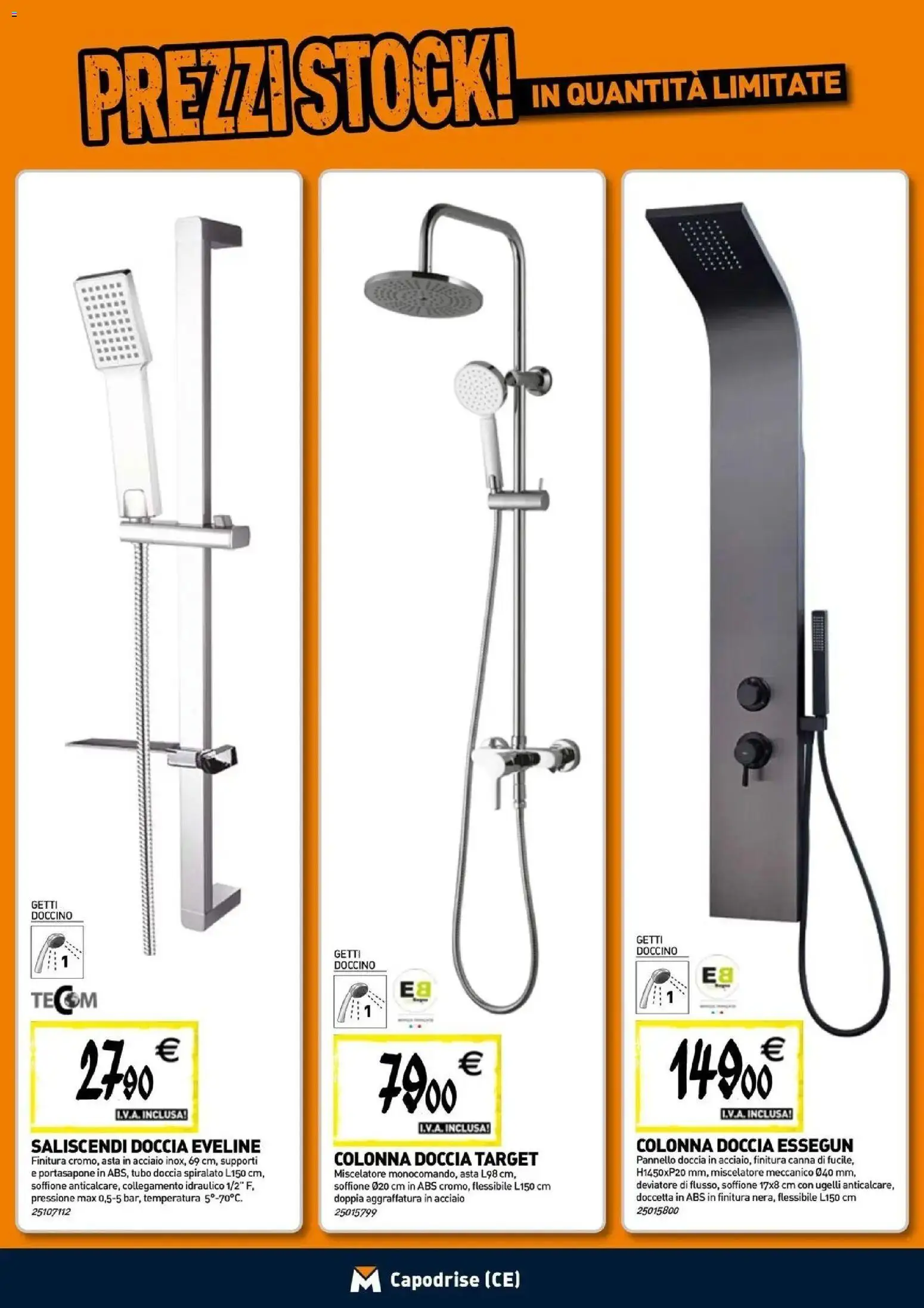 Volantino TECNOMAT del 24/09/2026 | Pagina: 3 | Prodotti: Tè, Tubo, Miscelatore, Doccia