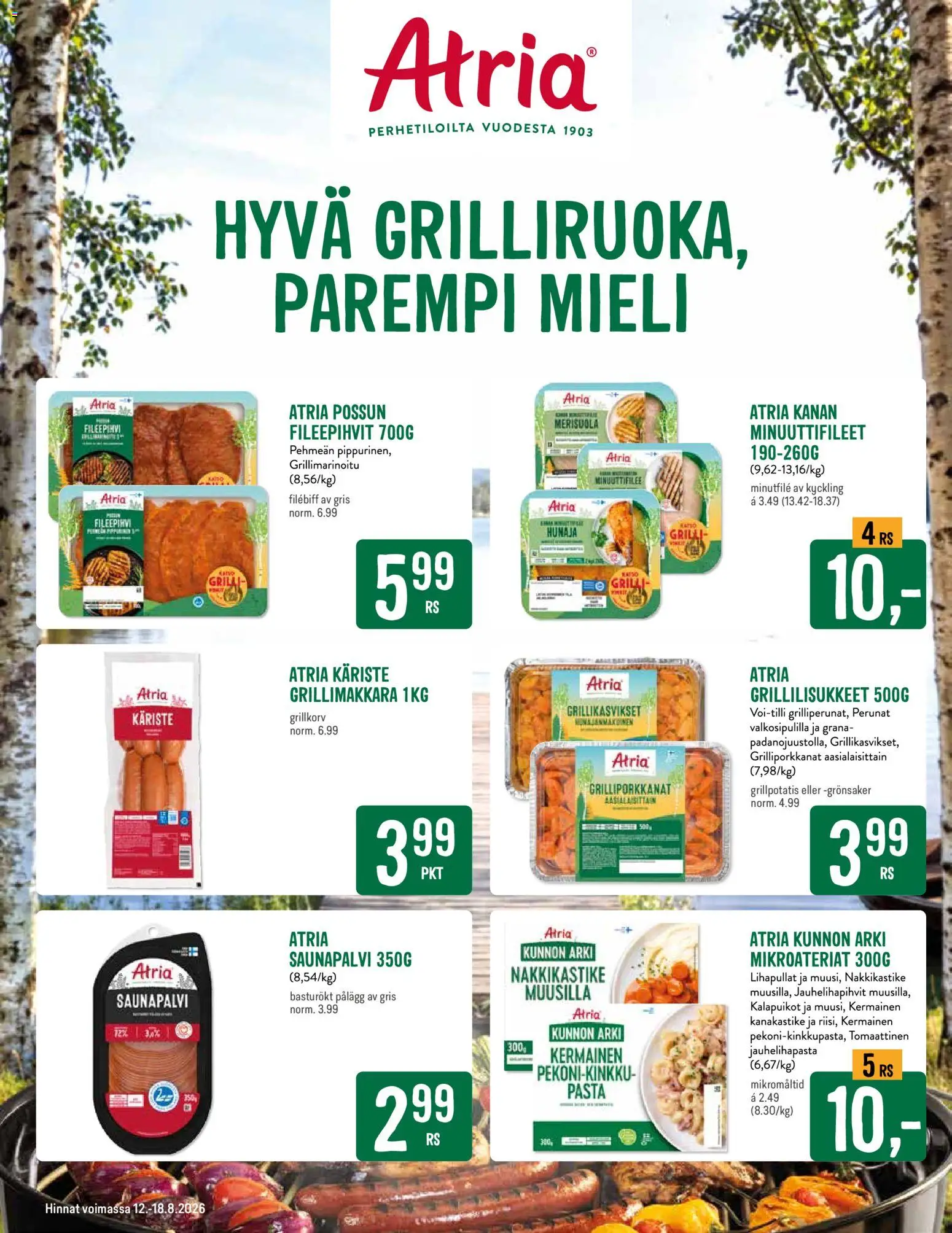 Halpa Halli tarjoukset – voimassa 12/08/2026 alkaen | Sivu: 3 | Tuotteet: Grilli, Kalapuikot, Pasta, Hunaja