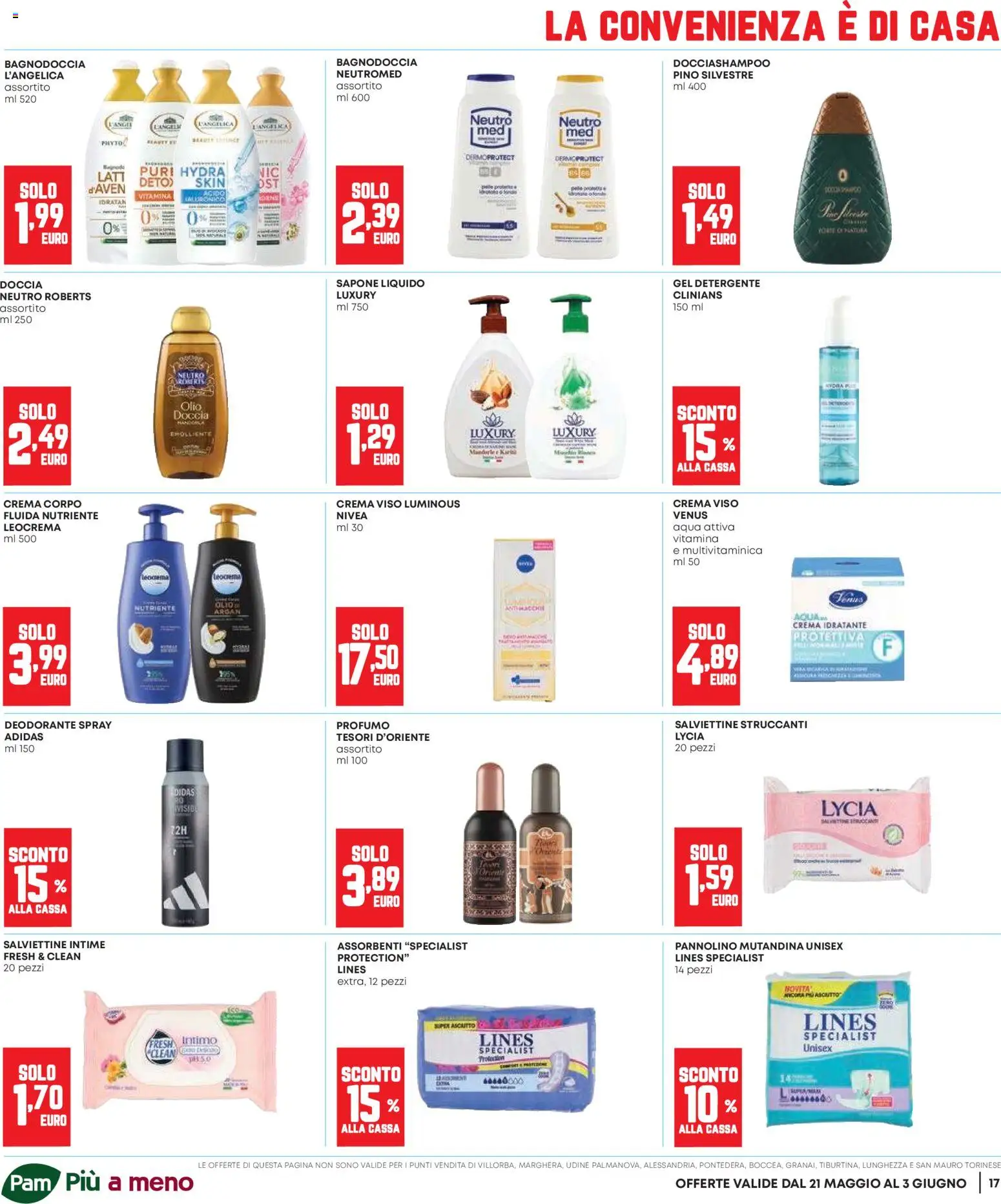 Volantino Panorama del 21.05.2026 | Pagina: 17 | Prodotti: Sapone, Detergente, Crema viso, Intimo