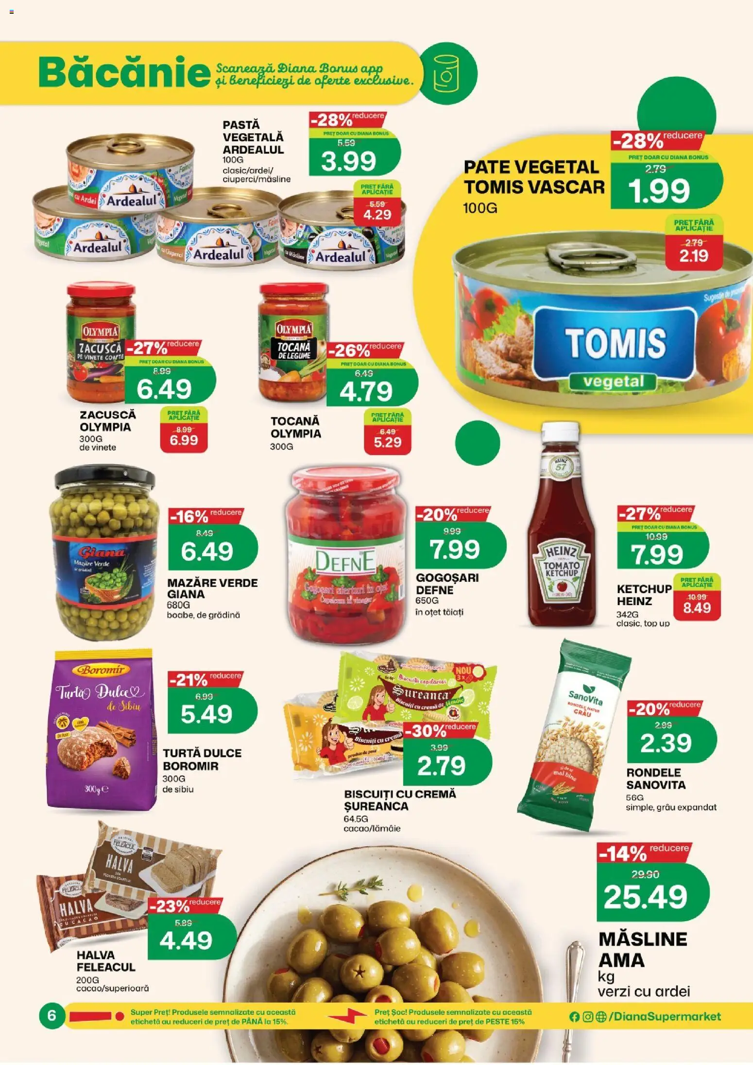Noul catalog Diana – valabil de la 01.08.2026 | Pagină: 6 | Produse: Top, Ardei, Pește, Turtă dulce