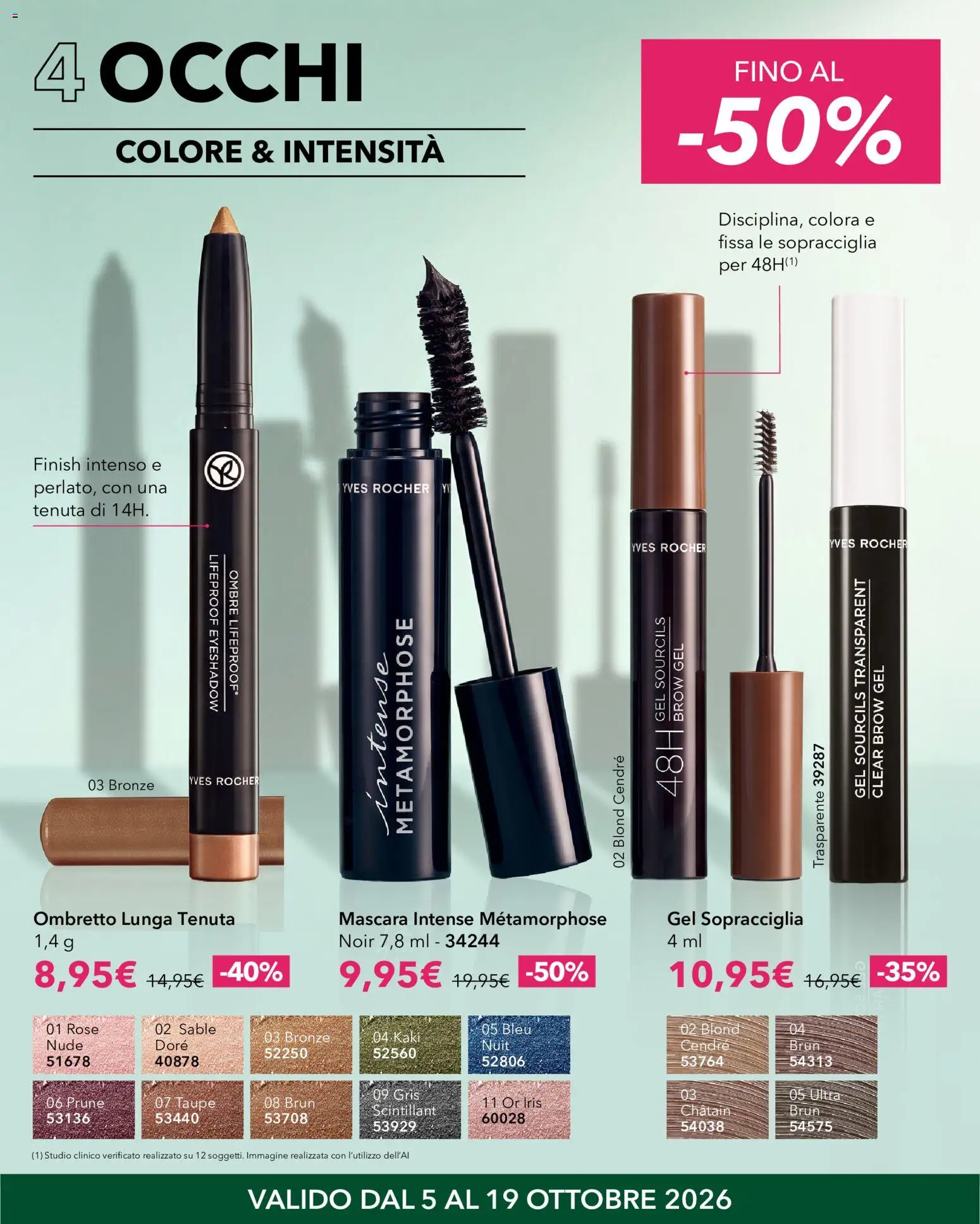 Volantino Yves Rocher del 05/10/2026 | Pagina: 5 | Prodotti: Mascara, Ombretto