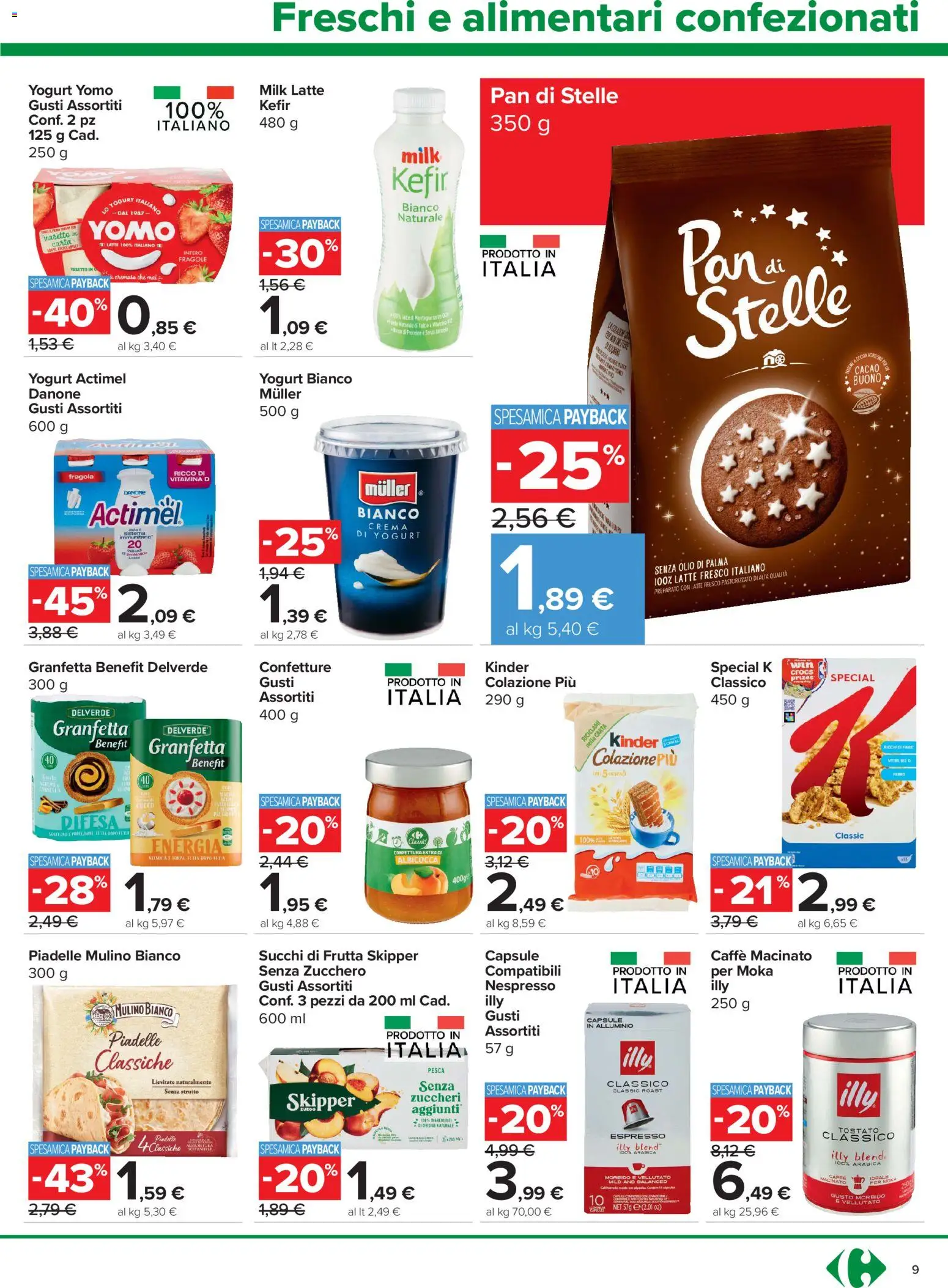 Volantino Carrefour del 02/07/2026 | Pagina: 9 | Prodotti: Crema, Yogurt, Zucchero, Cacao