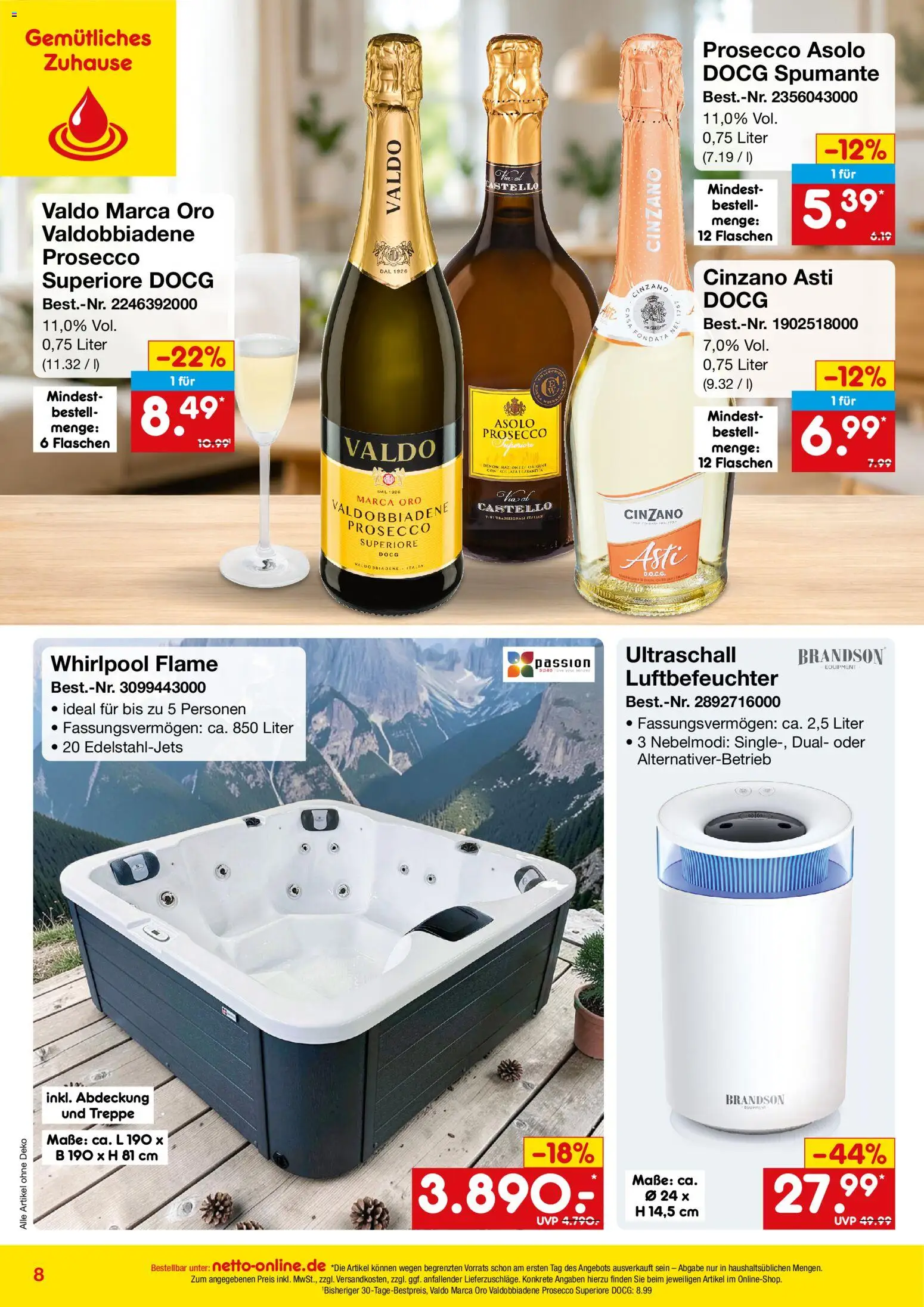 Netto Marken-Discount Online-Angebote Oktober – gültig ab 01.10.2026 | Seite: 8 | Produkte: Prosecco
