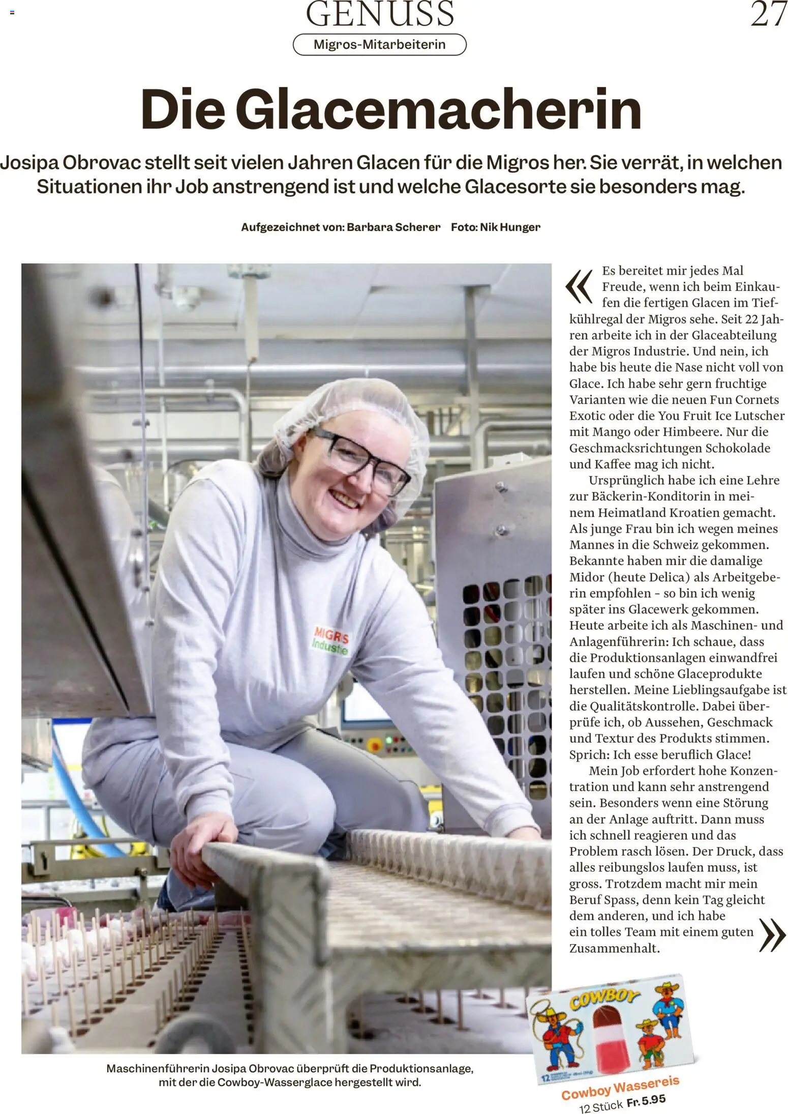 Migros aktionen Magazin – gültig ab 10.06.2026 | Seite: 27 | Produkte: Glace, Kaffee, Schokolade, Mango