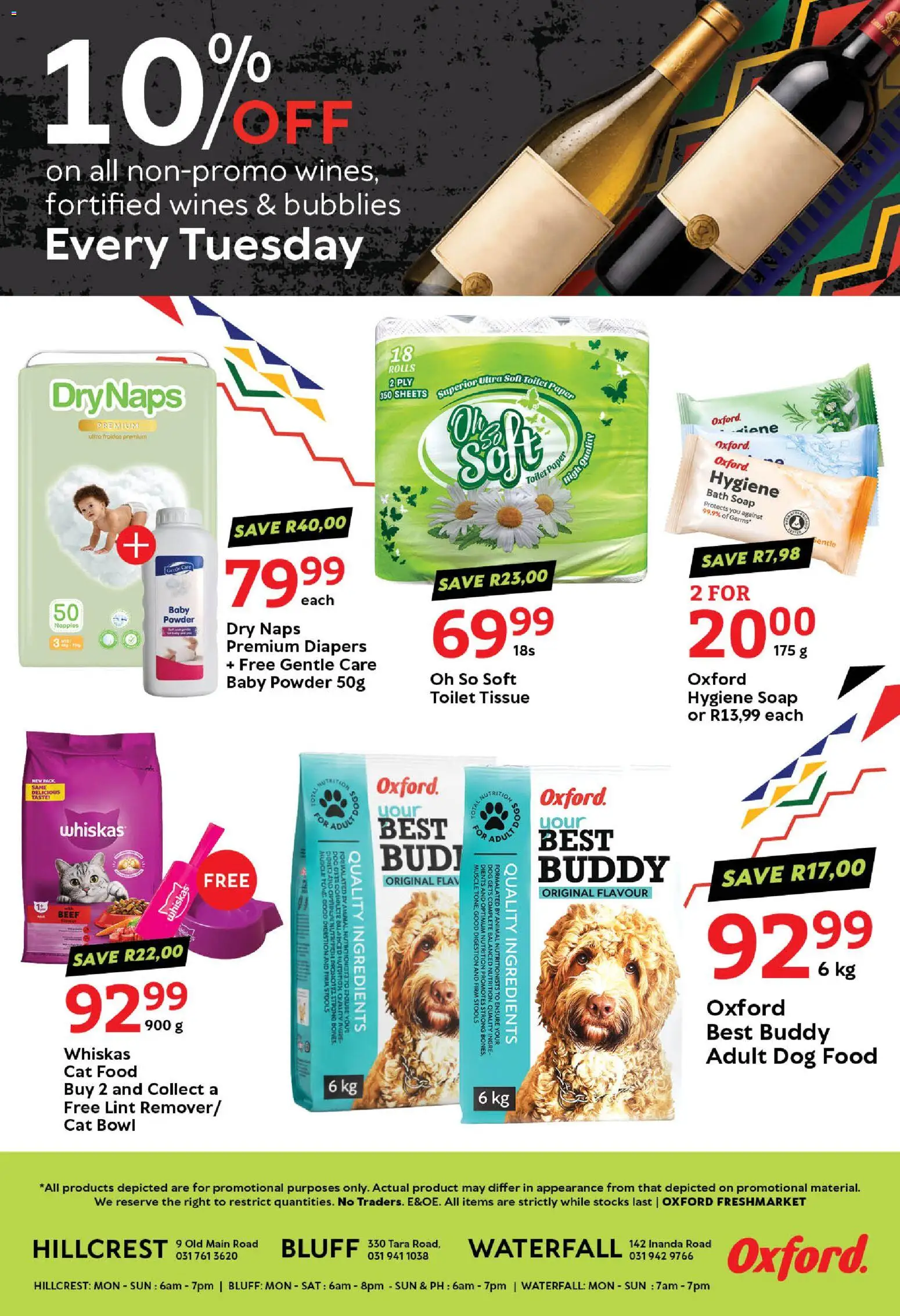 New Oxford Freshmarket catalogue – valid from 08/09/2026 | Page: 8 | Products: Diapers, Bowl, Ingredients, Dog food
