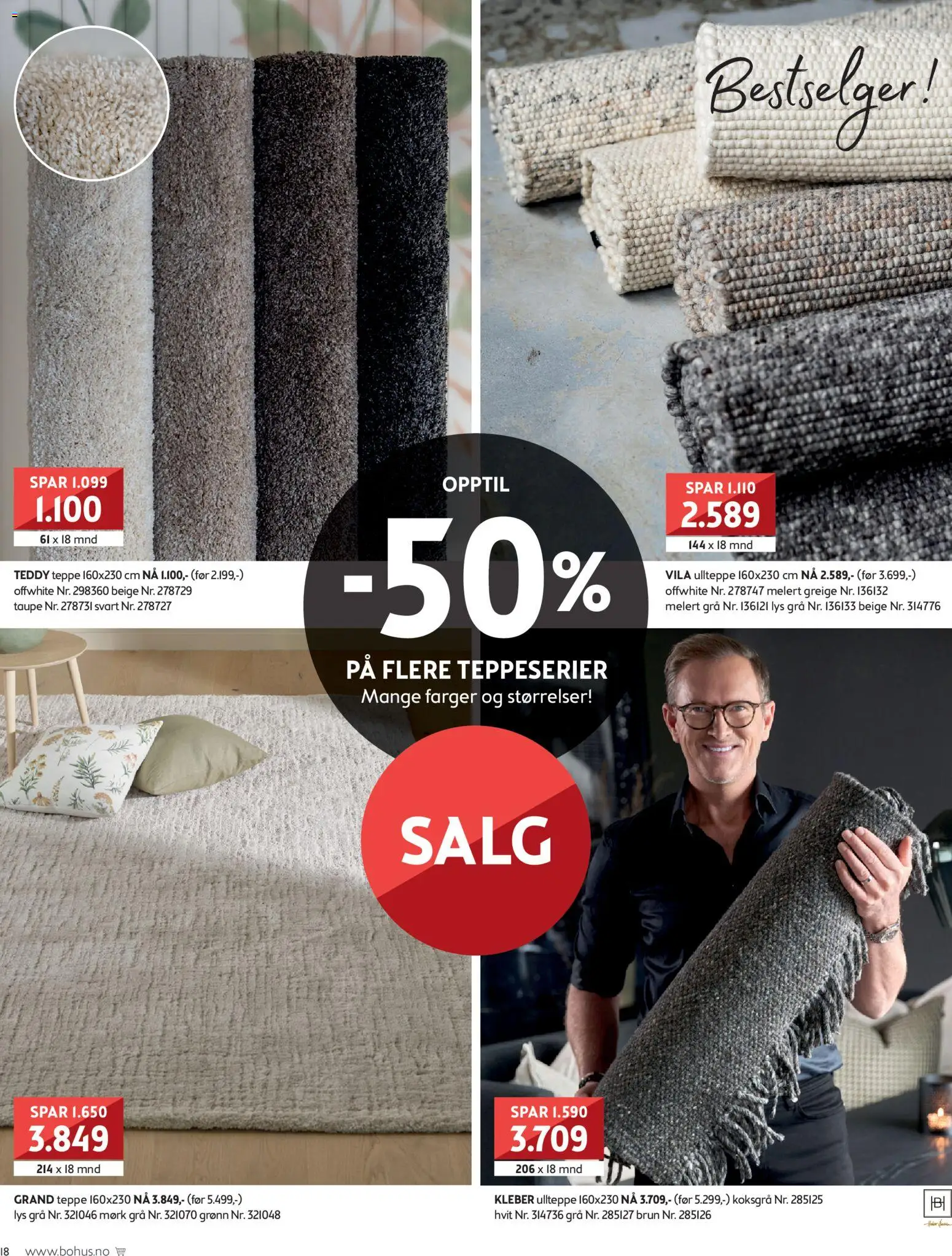 {H1} | Side: 18 | Produkter: Lys, Teppe