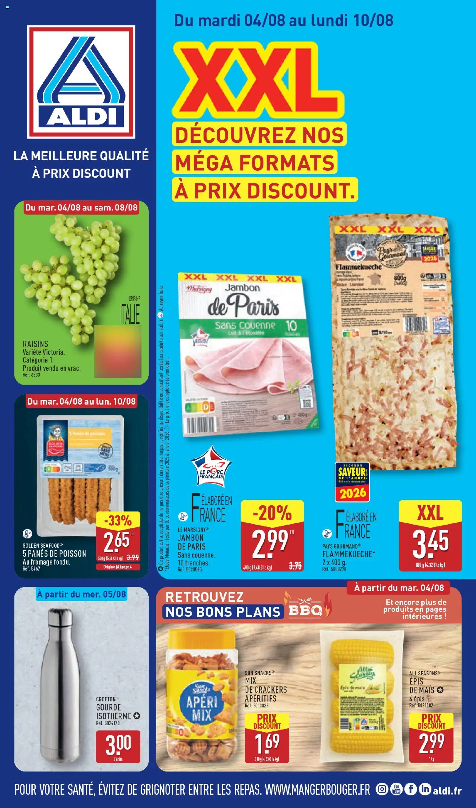 {H1} | Page: 1 | Produits: Snacks, Mais, Fromage, Jambon