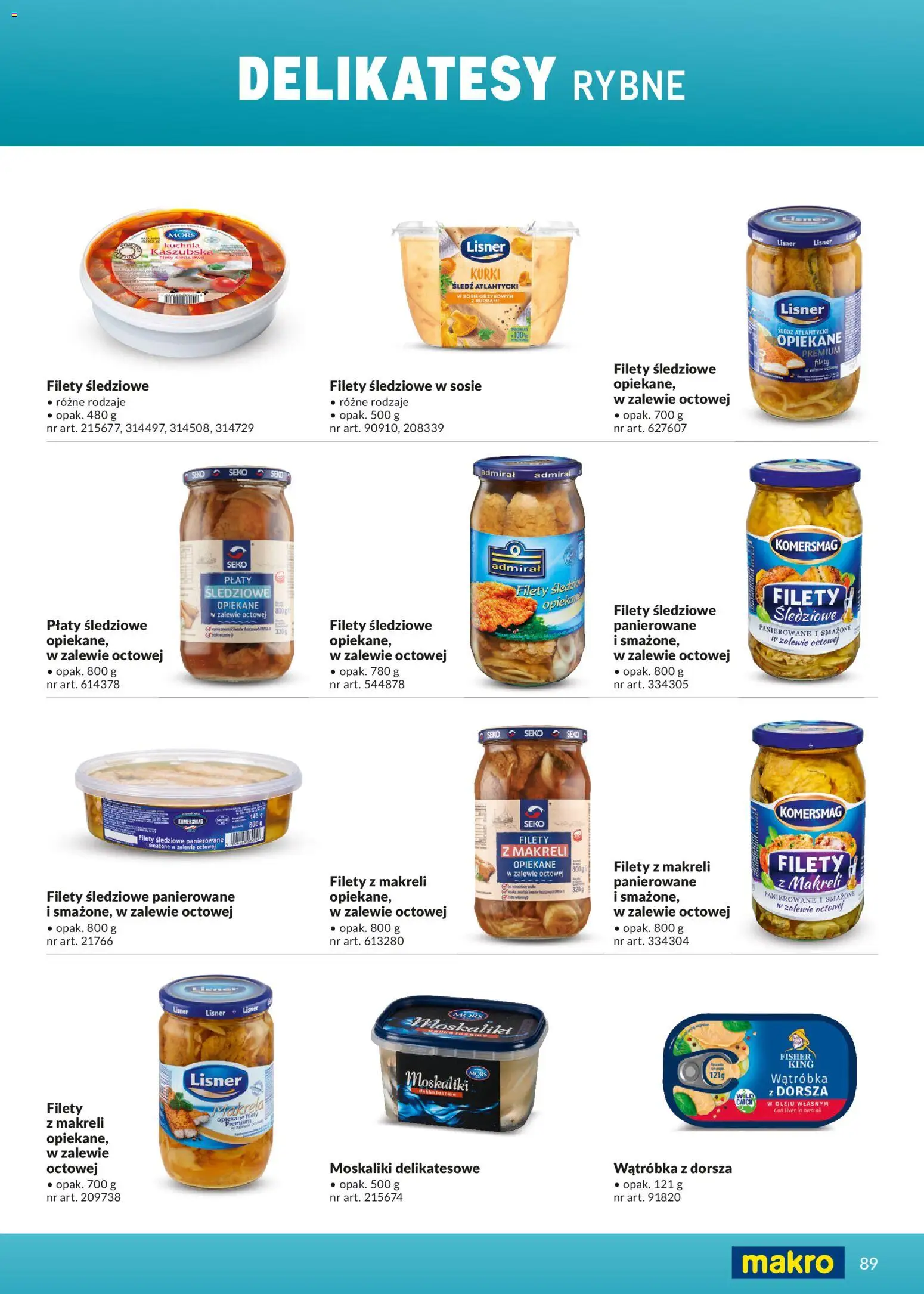 Makro Gazetka - Ultra fresh od 01.03.2026 | Strona: 89 | Produkty: Śledź, Wątróbka, Makrela, Delikatesy