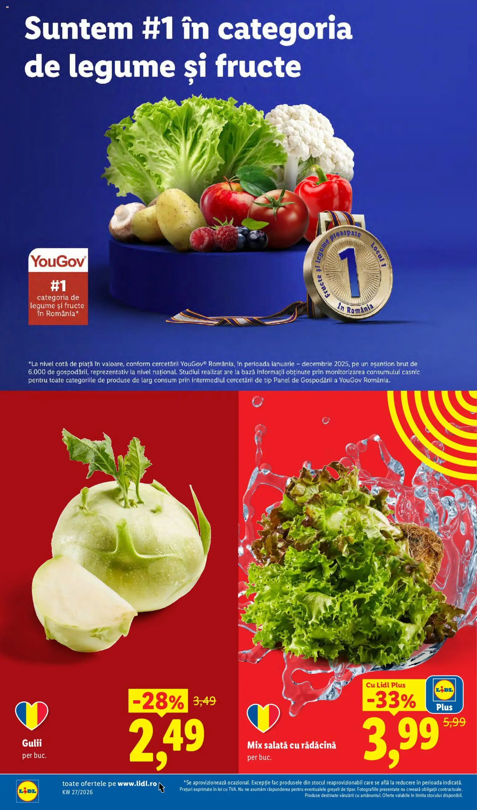 Noul catalog Lidl – valabil de la 29.06.2026 | Pagină: 60 | Produse: Salată, Legume, Fructe