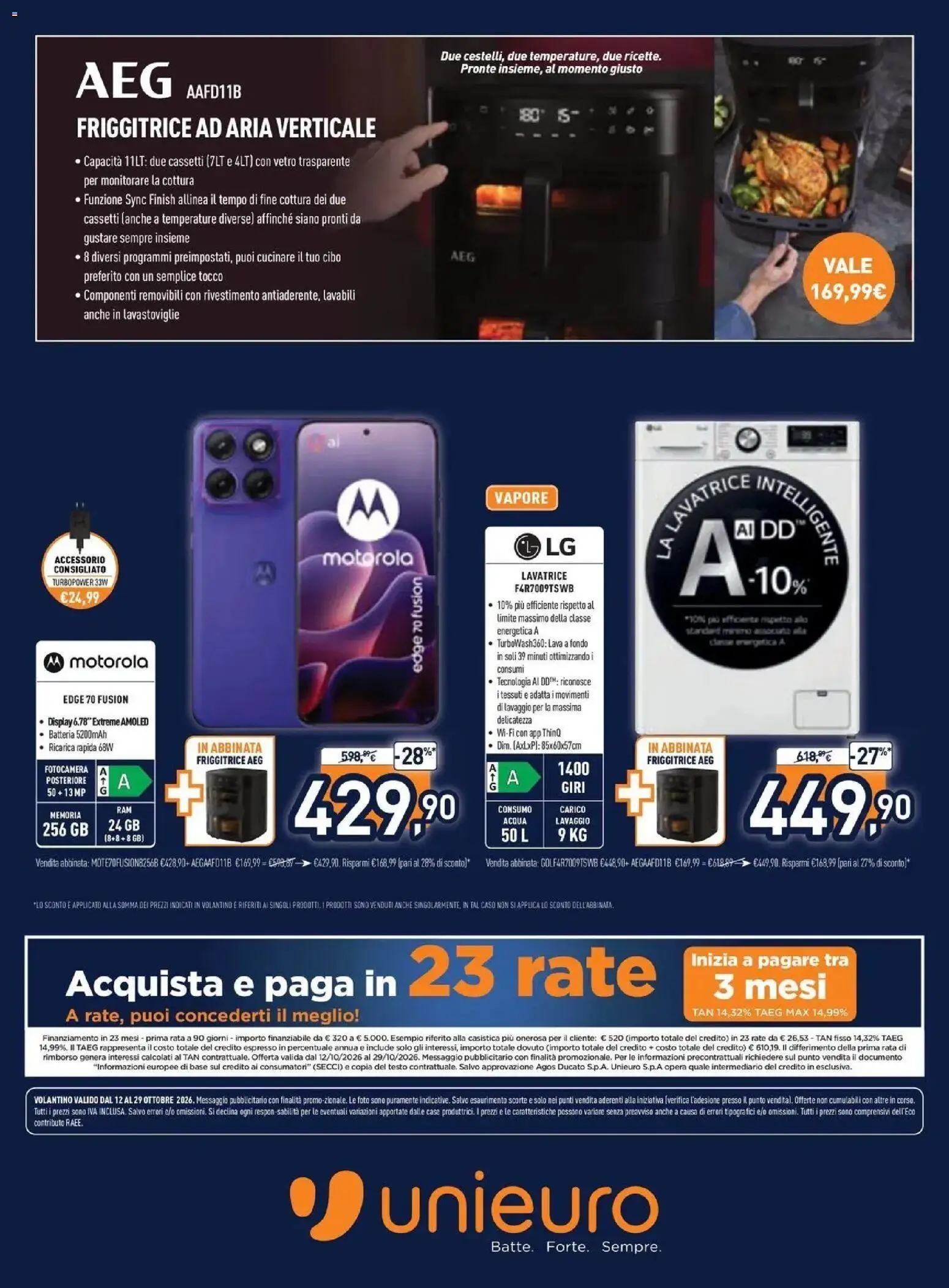 Nuovo Unieuro volantino Più gusto alle tue passioni dal 12/10/2026 > offerte anteprima 🛍️ | Pagina: 30 | Prodotti: Friggitrice ad aria, Acqua, Fotocamera, Batteria