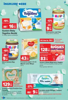 Ofertele Carrefour valabile de la 19.08.2026 | Pagină: 54 | Produse: Baby, Premium, Pampers, Lapte