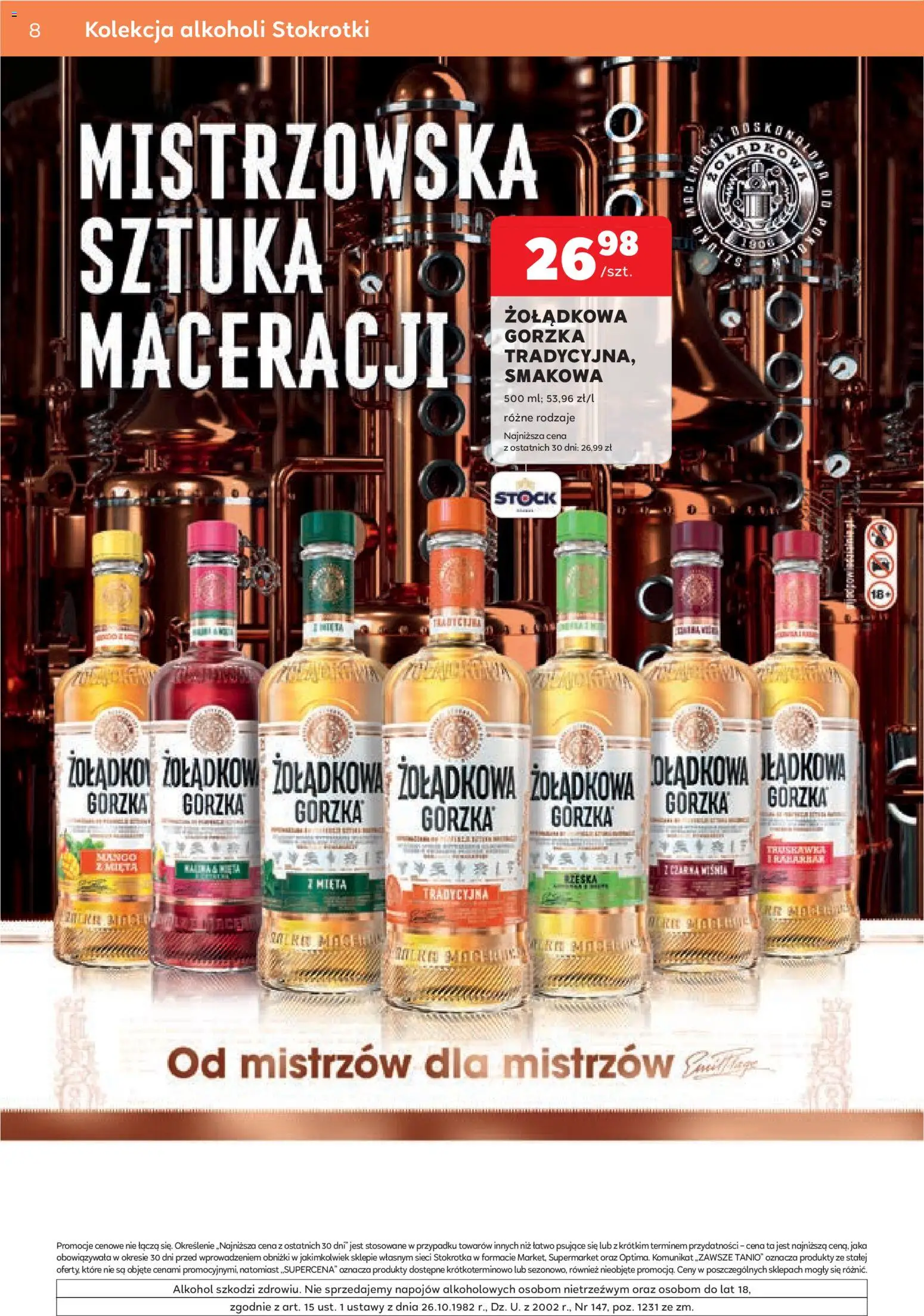 Stokrotka gazetka - Oferta alkoholowa od 03.09.2026 | Strona: 8 | Produkty: Stokrotka, Mięta, Alkohol