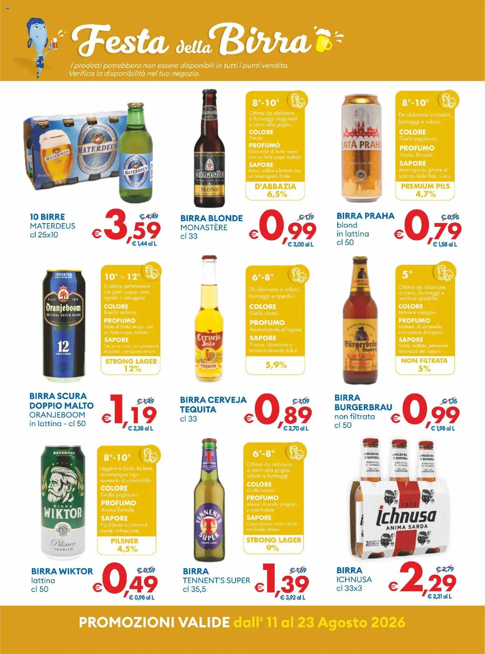 Volantino MD Discount del 11/08/2026 | Pagina: 7 | Prodotti: Tennent's, Piatti, Agnello, Amaro
