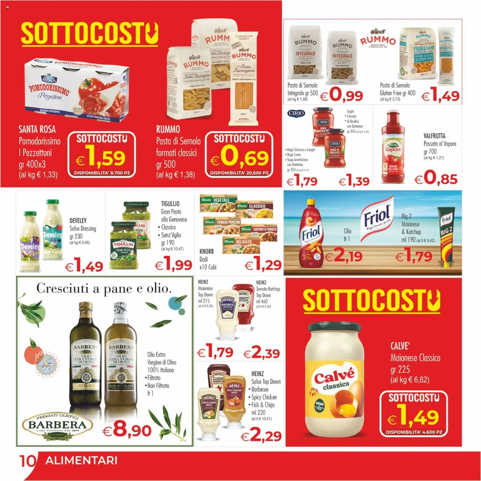 Volantino MerSi Supermercati del 09/09/2026 | Pagina: 10 | Prodotti: Uova, Olive, Pasta, Salse